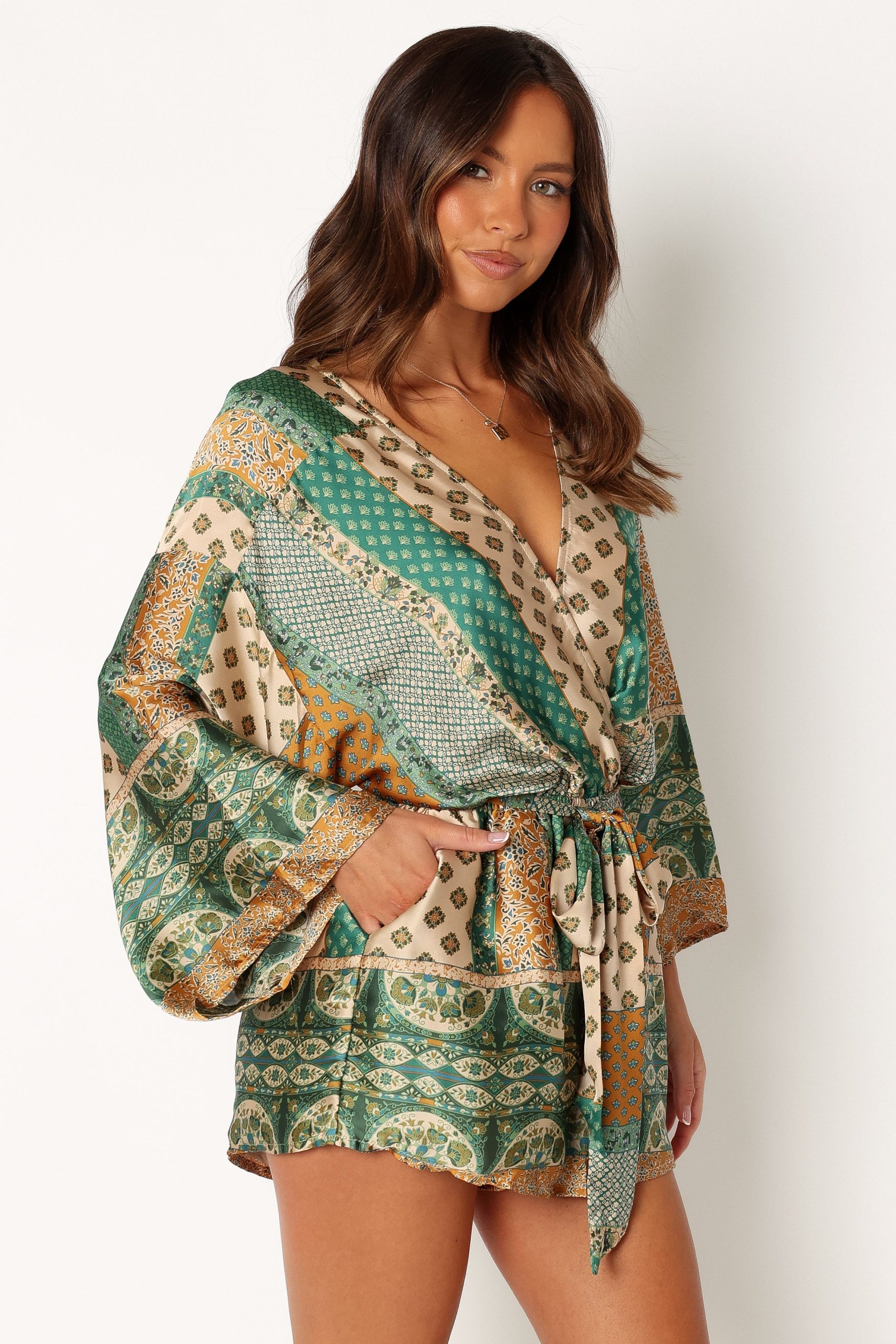 Elyse Romper - Green - Image 6