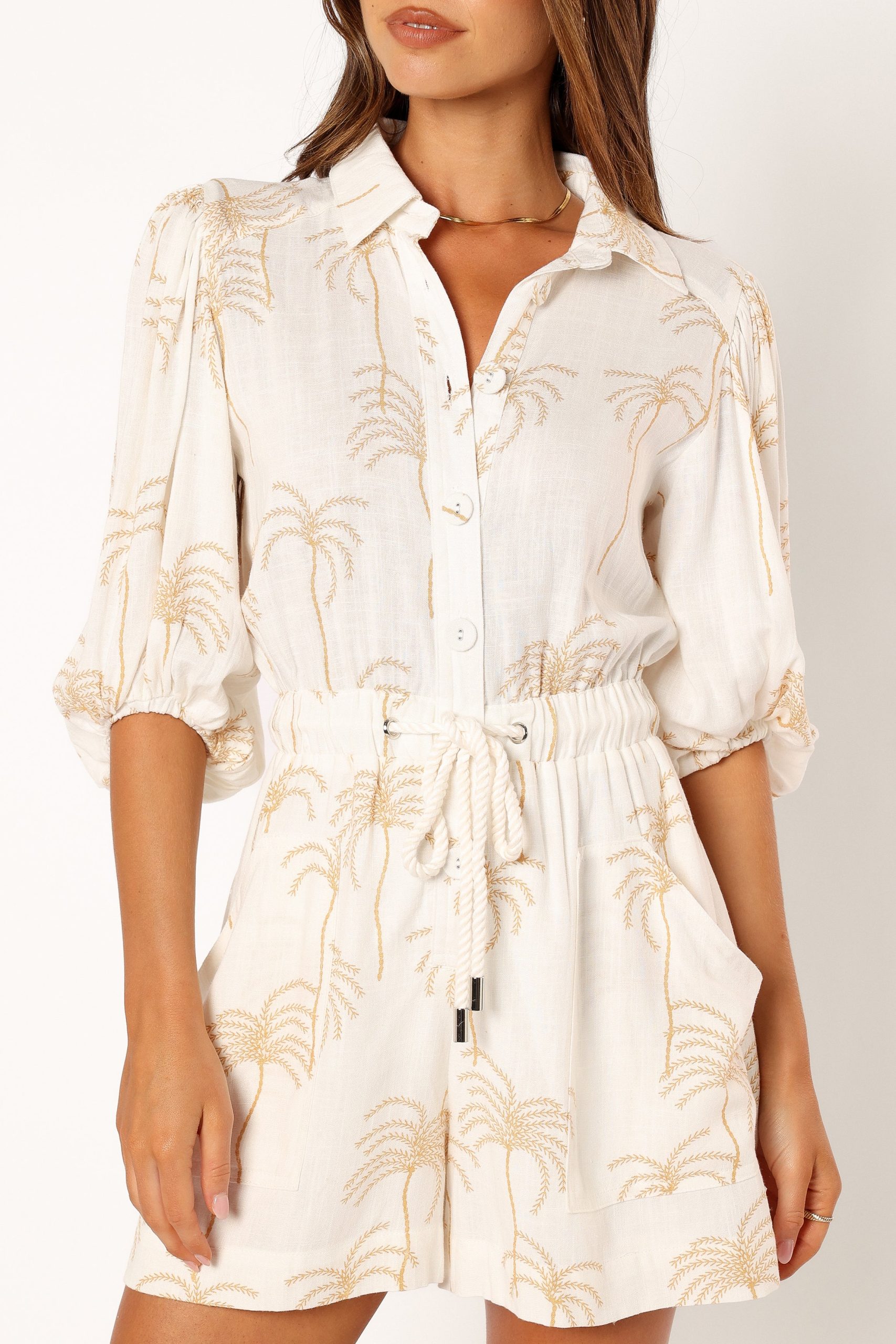 Gina Romper - White Print - Image 9