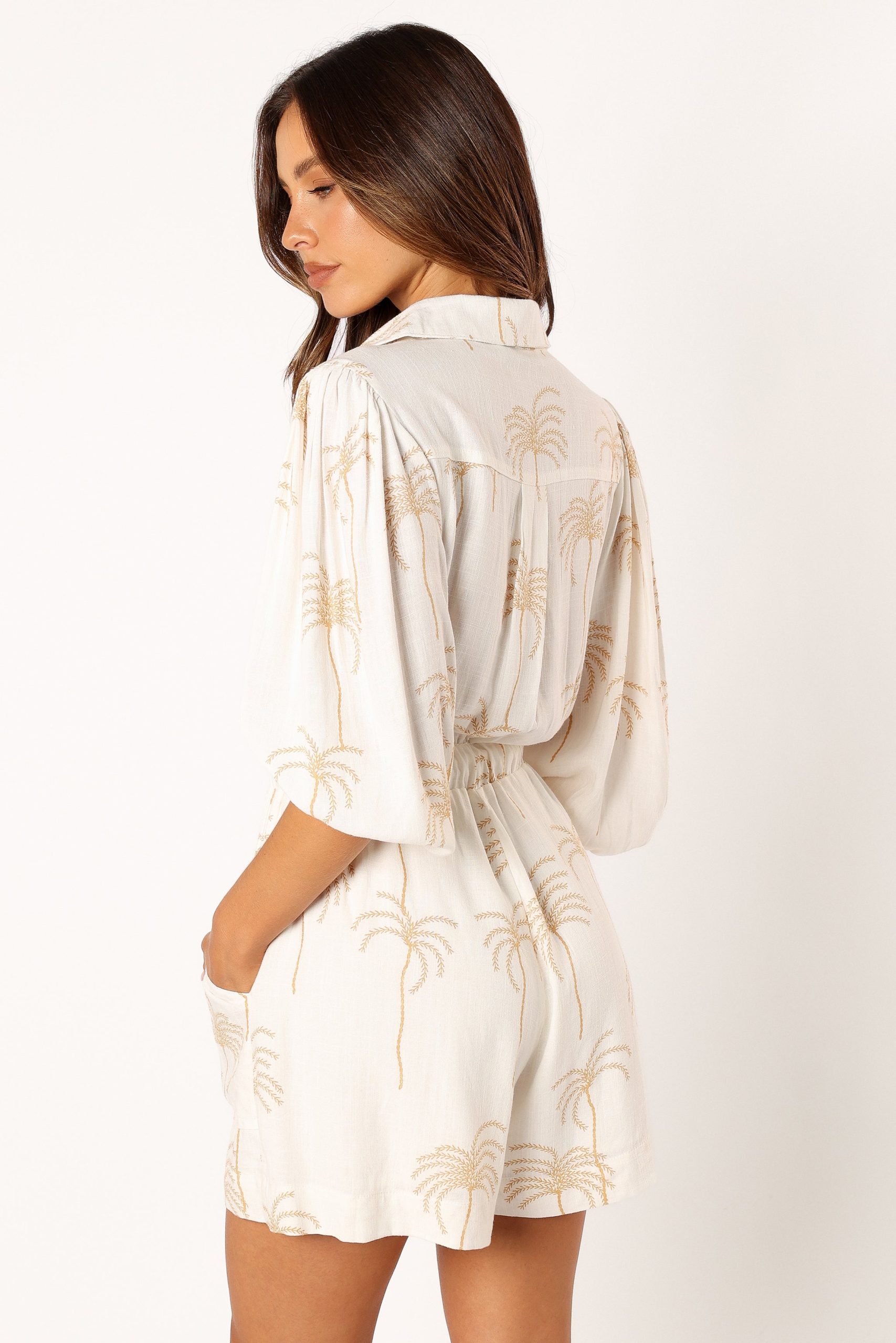 Gina Romper - White Print - Image 6