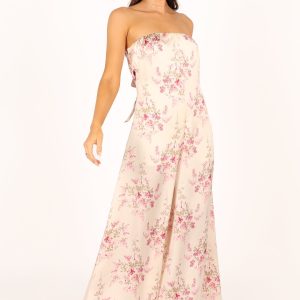Giselle Strapless Jumpsuit - Off White