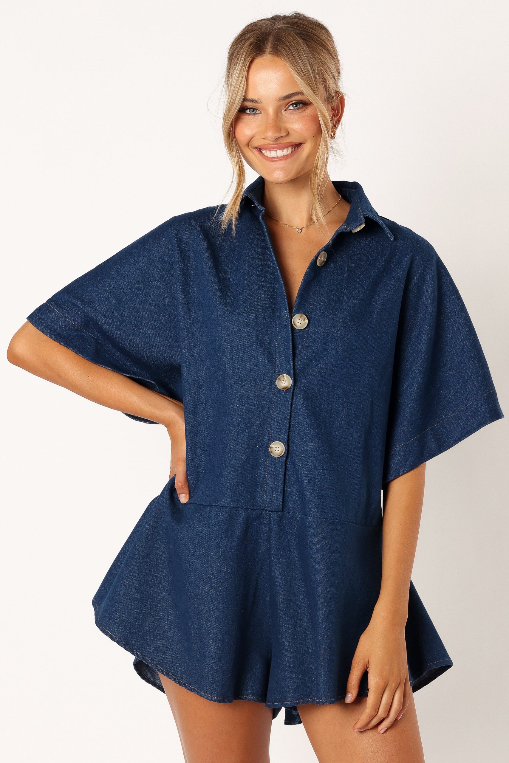 Harriette Romper - Dark Denim - Image 2