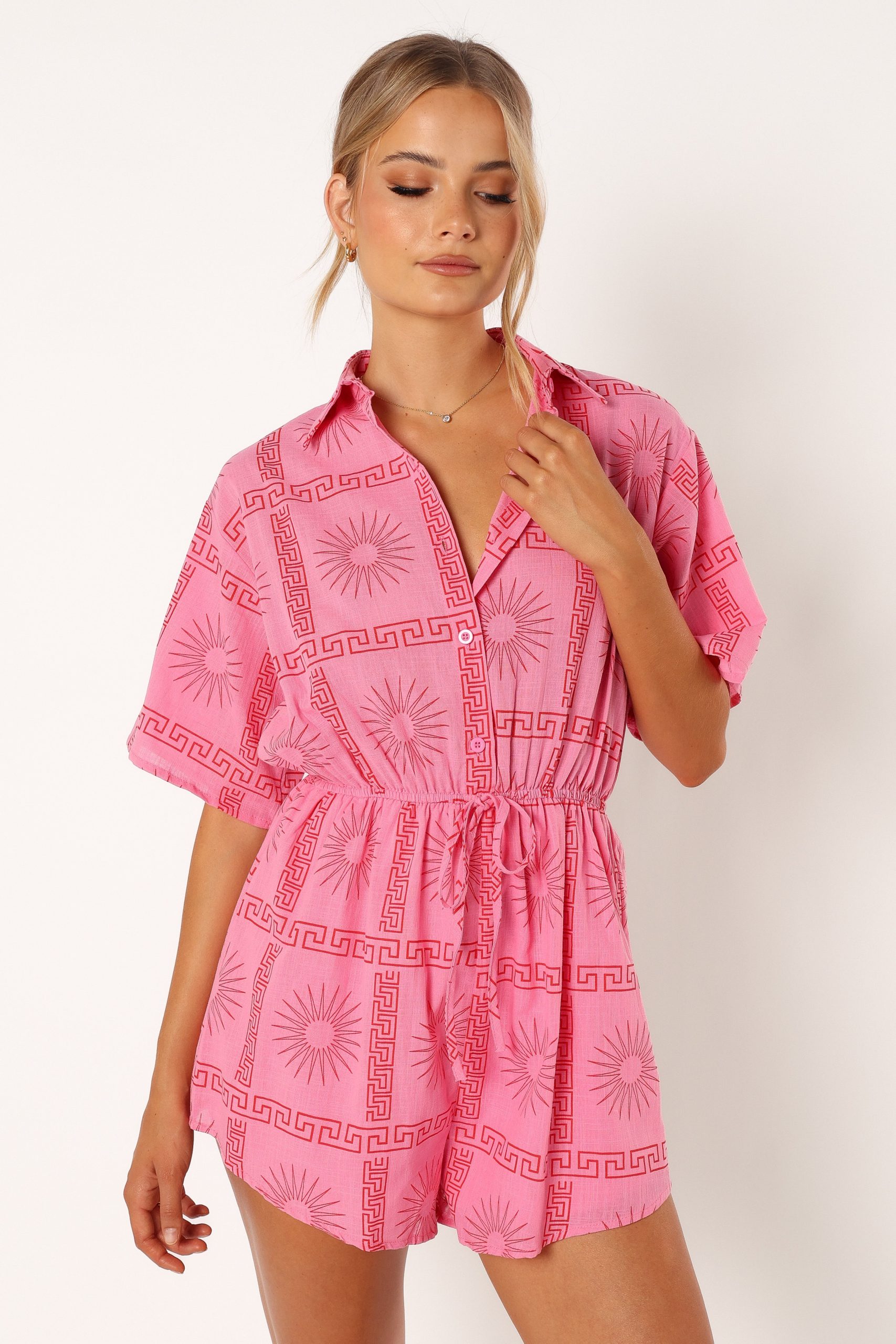 Ilios Romper - Pink Print - Image 8
