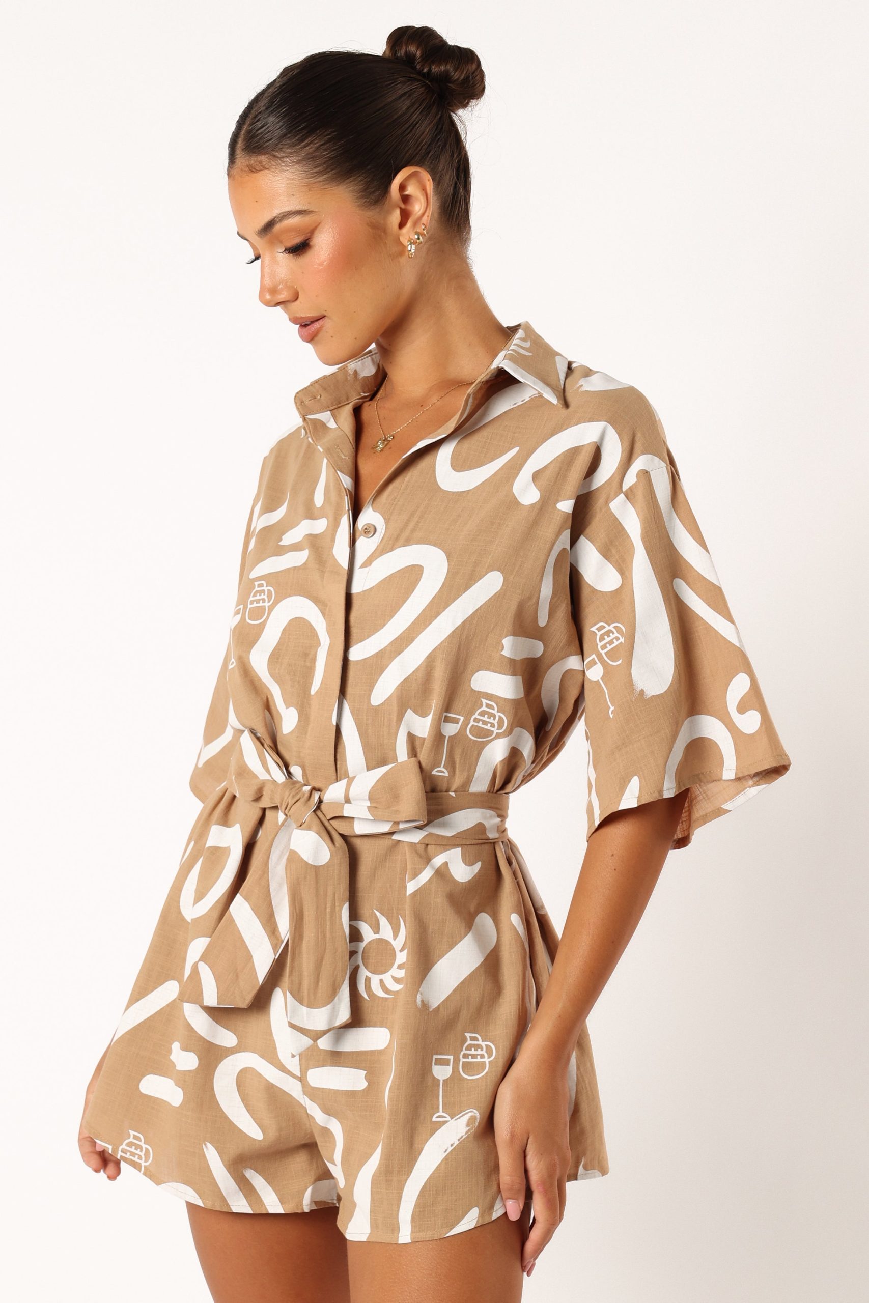 Kellie Romper - Tan - Image 5