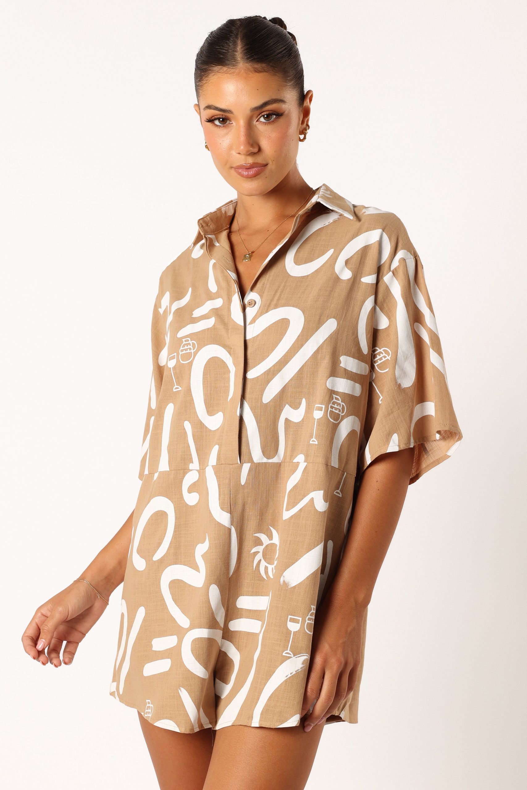 Kellie Romper - Tan - Image 3