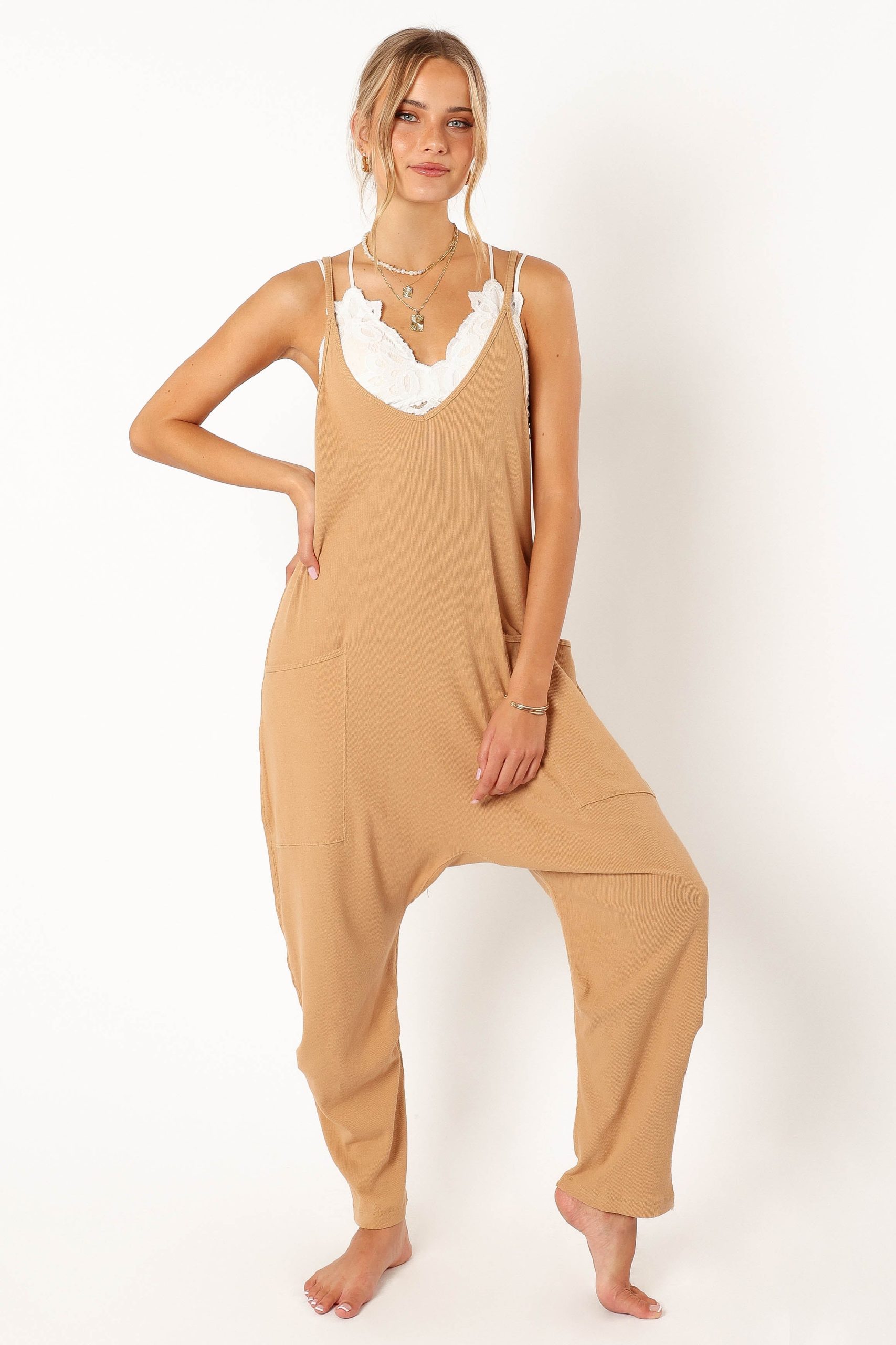 Kenny Jumpsuit - Tan - Image 5