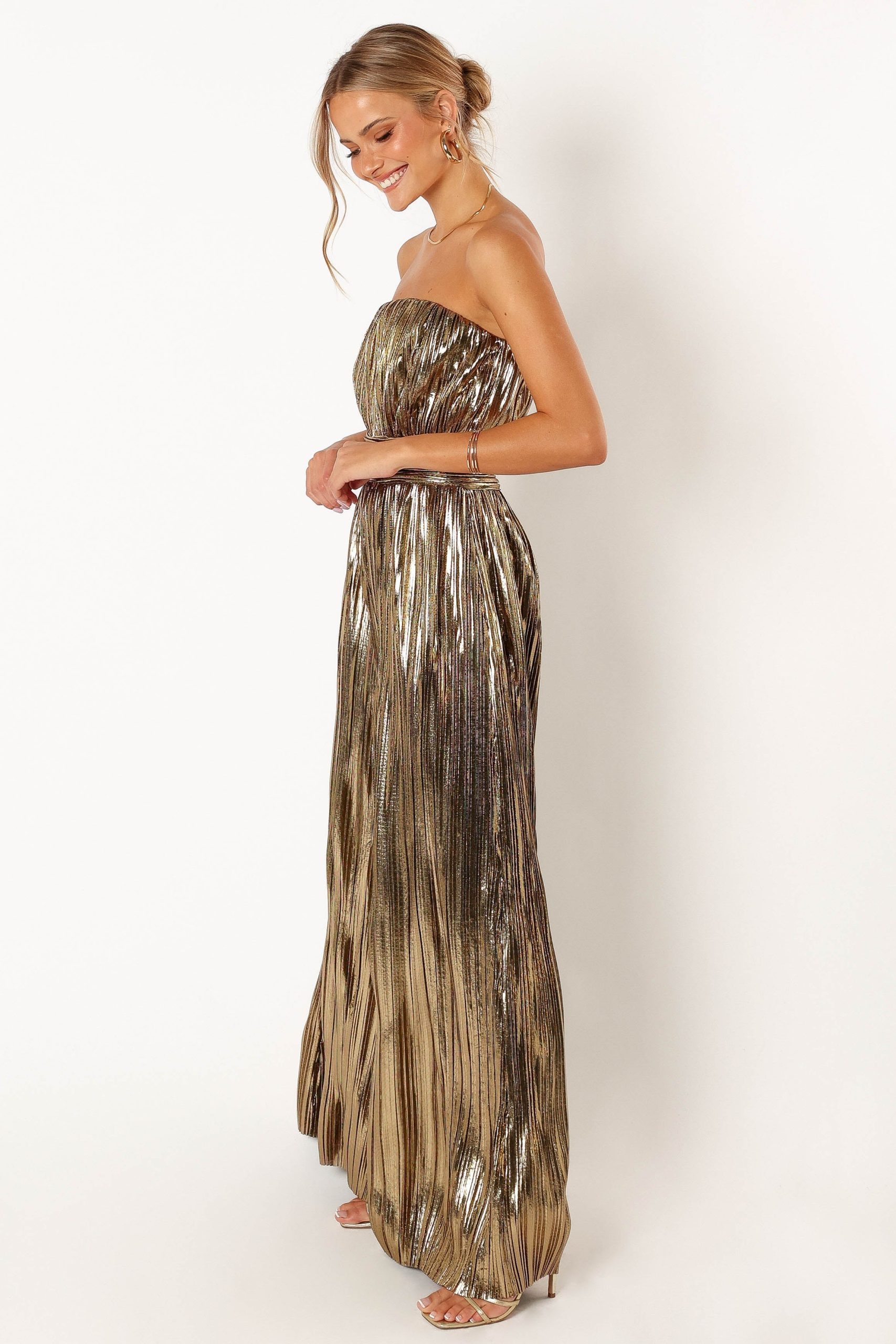 Kerry Pleat Jumpsuit - Gold - Image 4