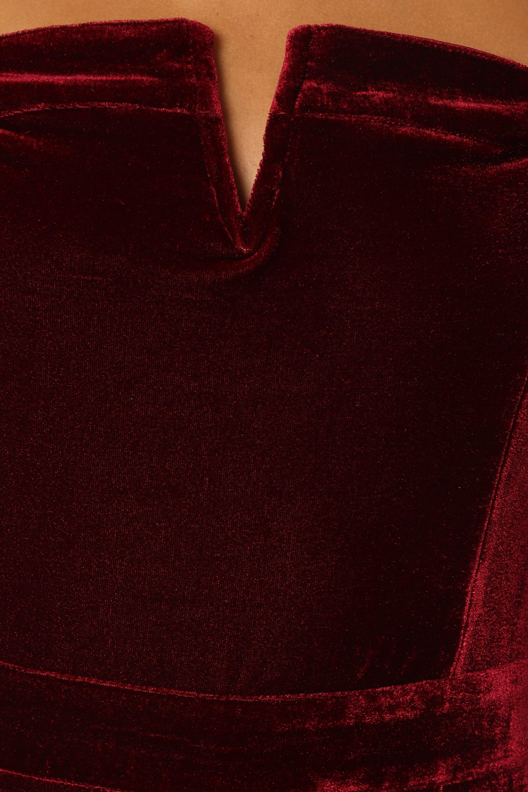 Lexie Velvet Jumpsuit - Burgundy - Image 7