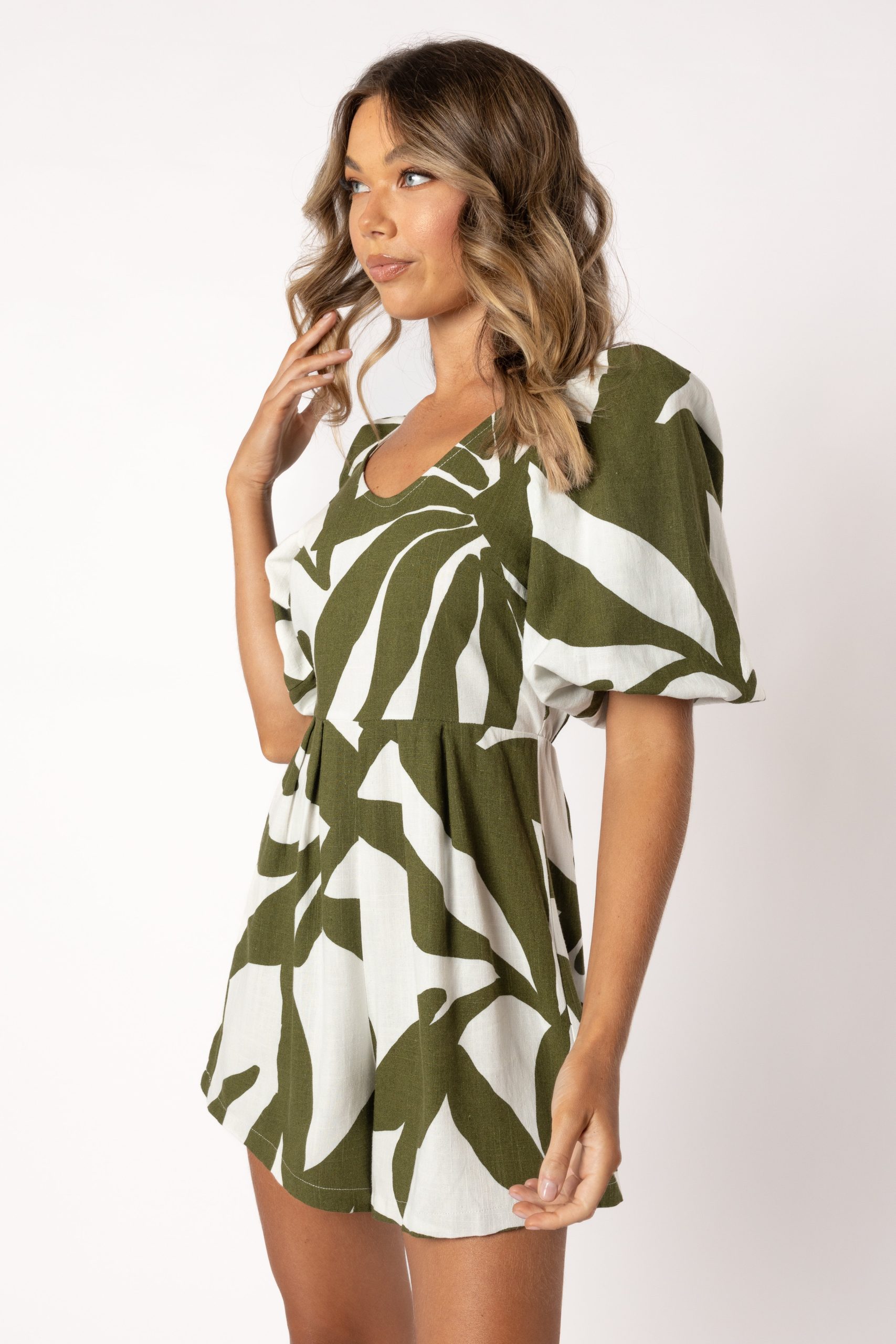 Matilda Romper - Olive Palm - Image 4