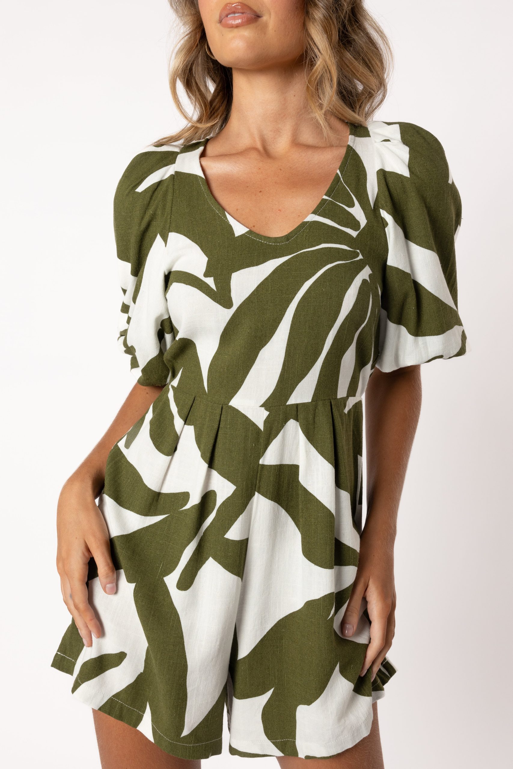 Matilda Romper - Olive Palm - Image 8