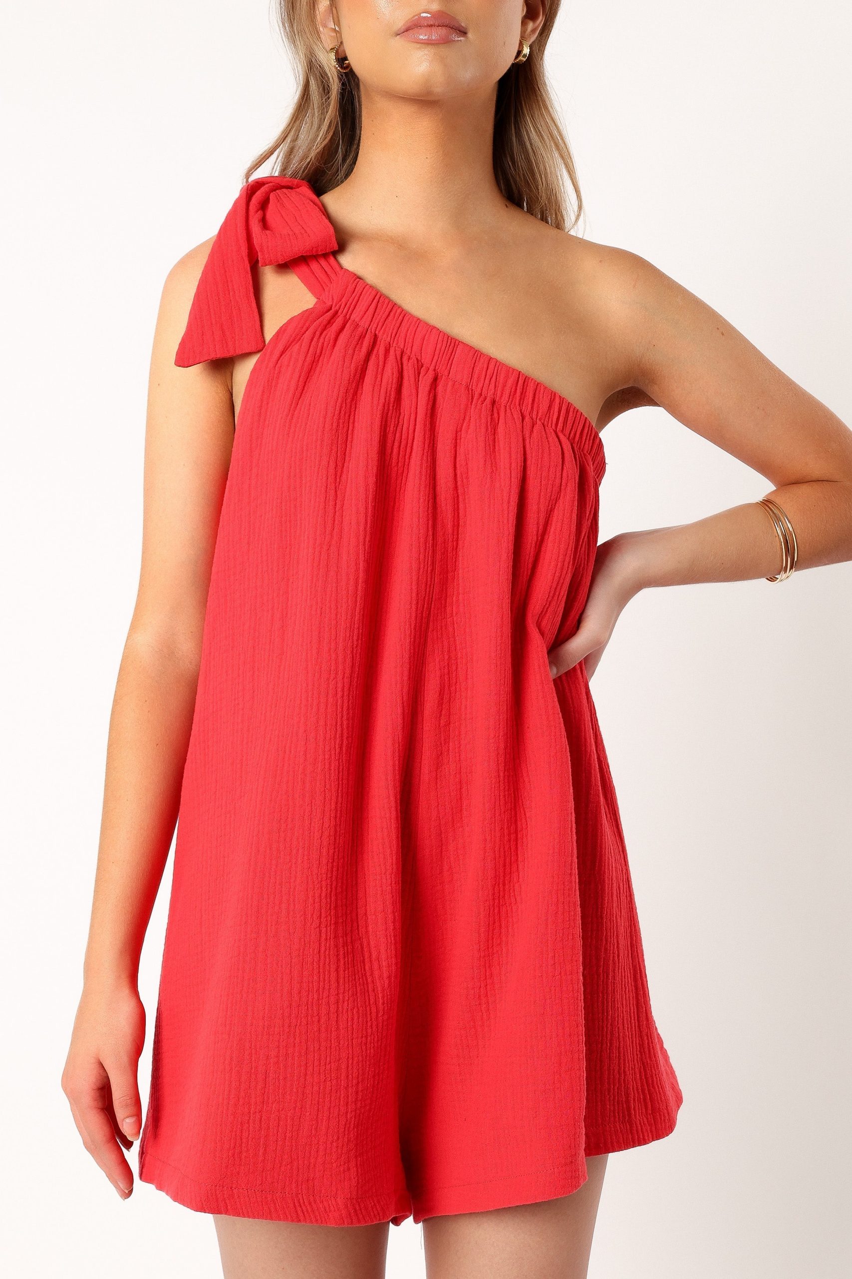 Miffy One Shoulder Romper - Red - Image 9