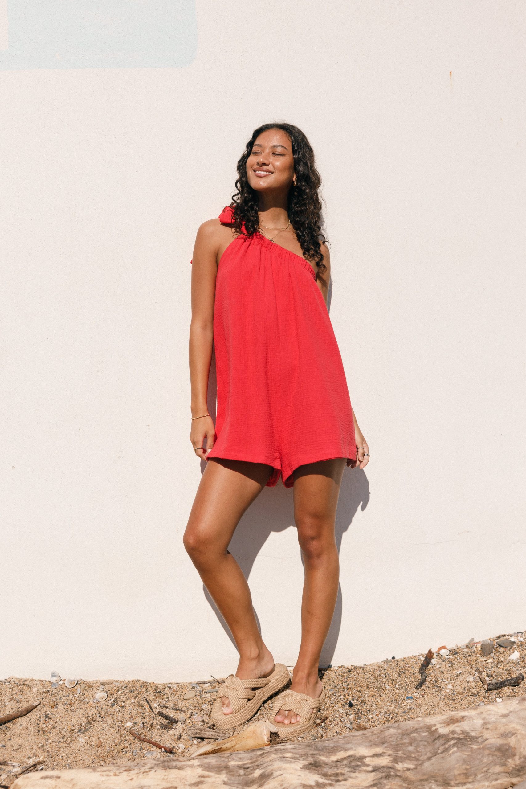 Miffy One Shoulder Romper - Red - Image 2
