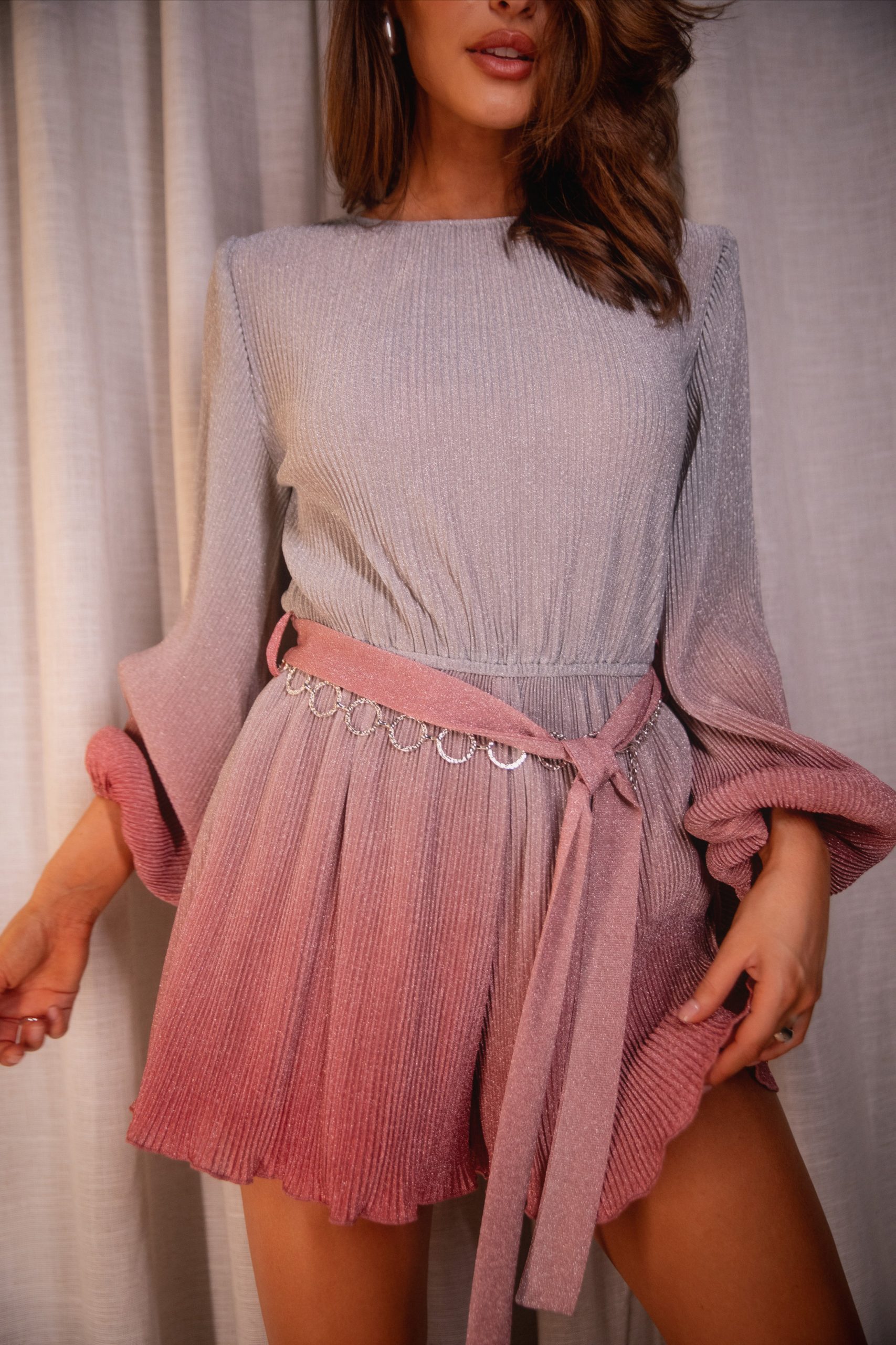 Rebecca Gradient Romper - Pink - Image 10