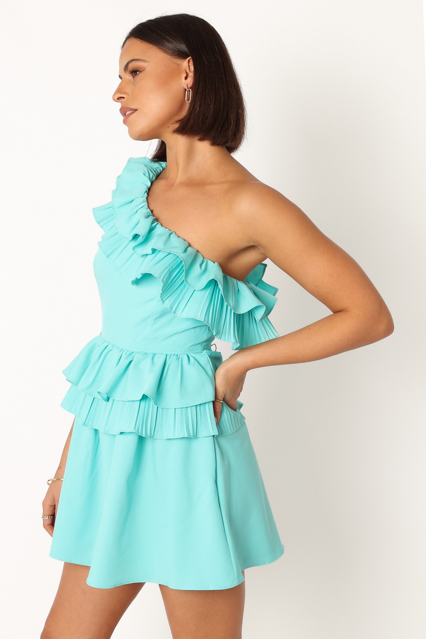 Rosewood One Shoulder Romper - Blue - Image 6