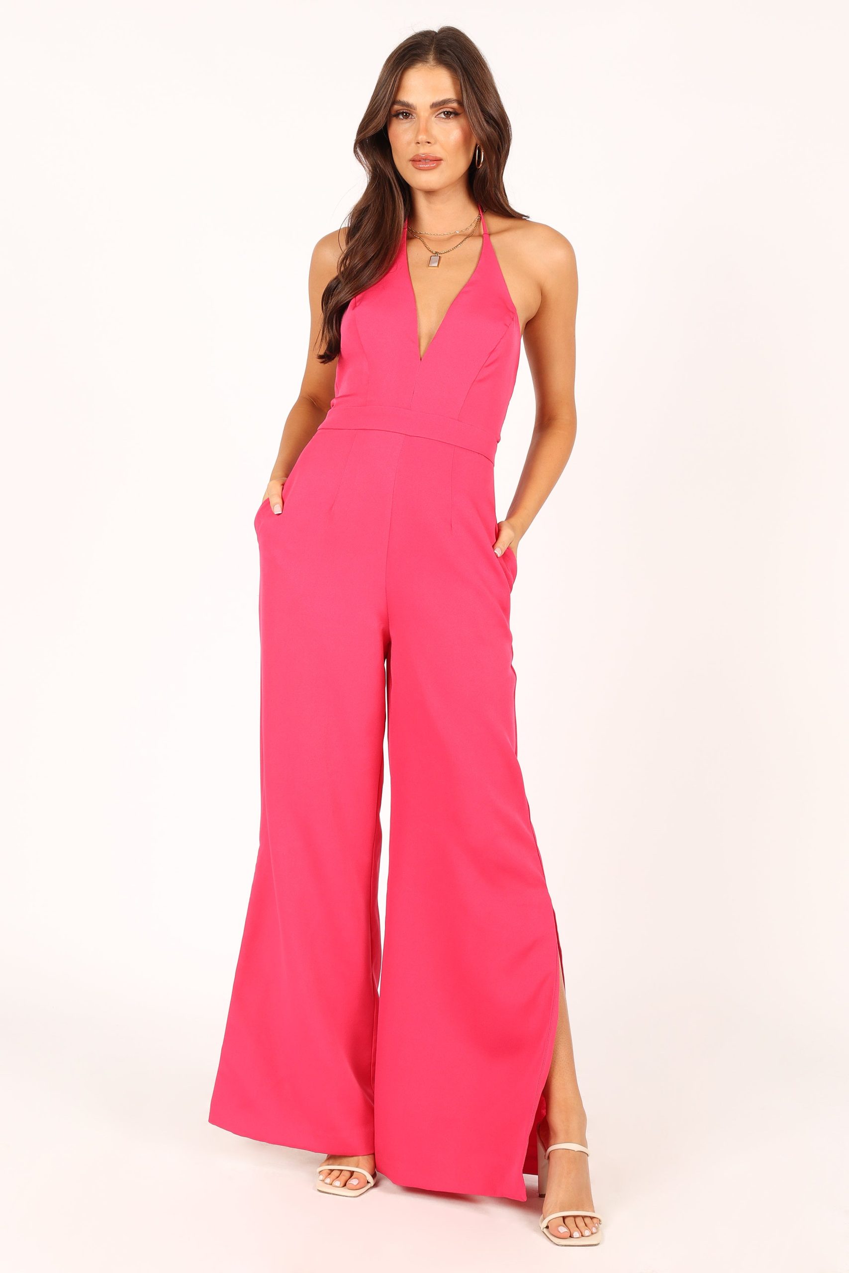 Rumi Wide Leg Jumpsuit - Hot Pink - Image 8