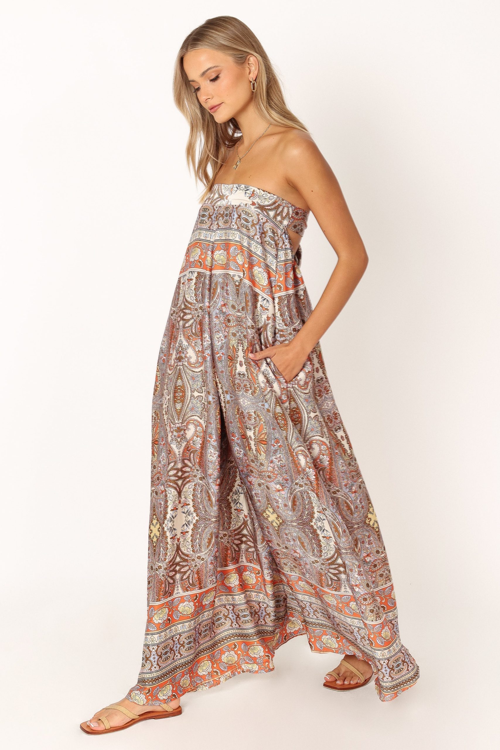 Sarah Strapless Jumpsuit - Multi - Image 8