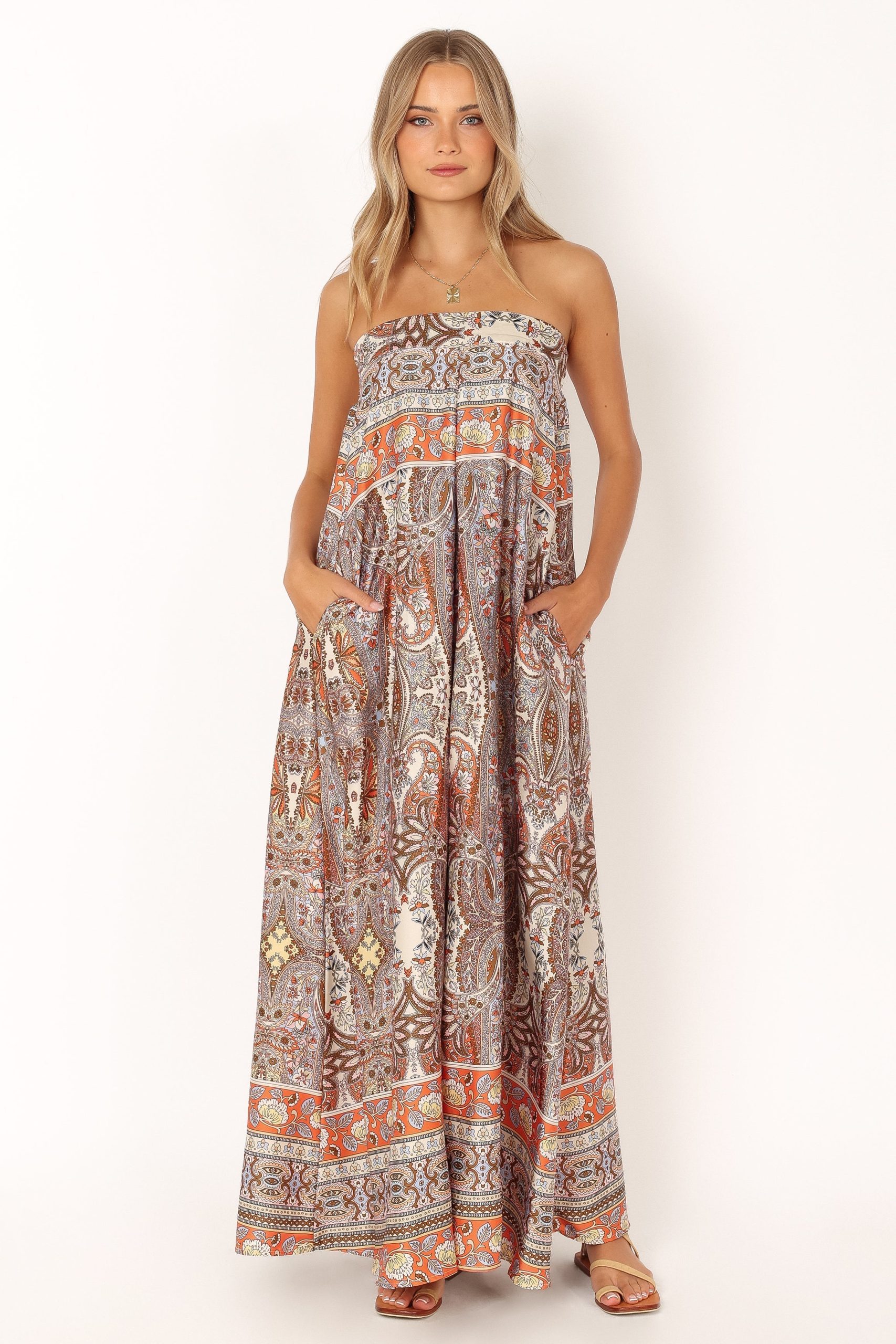 Sarah Strapless Jumpsuit - Multi - Image 4