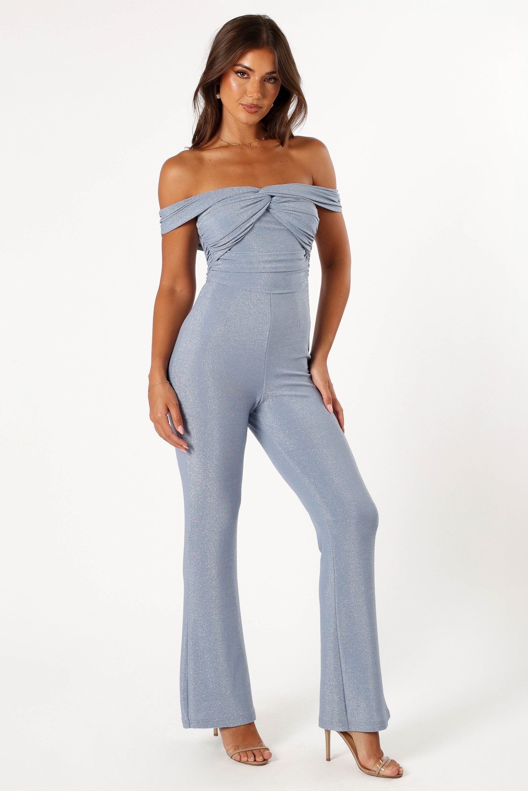 Sharnie Off Shoulder Jumpsuit - Blue - Image 9