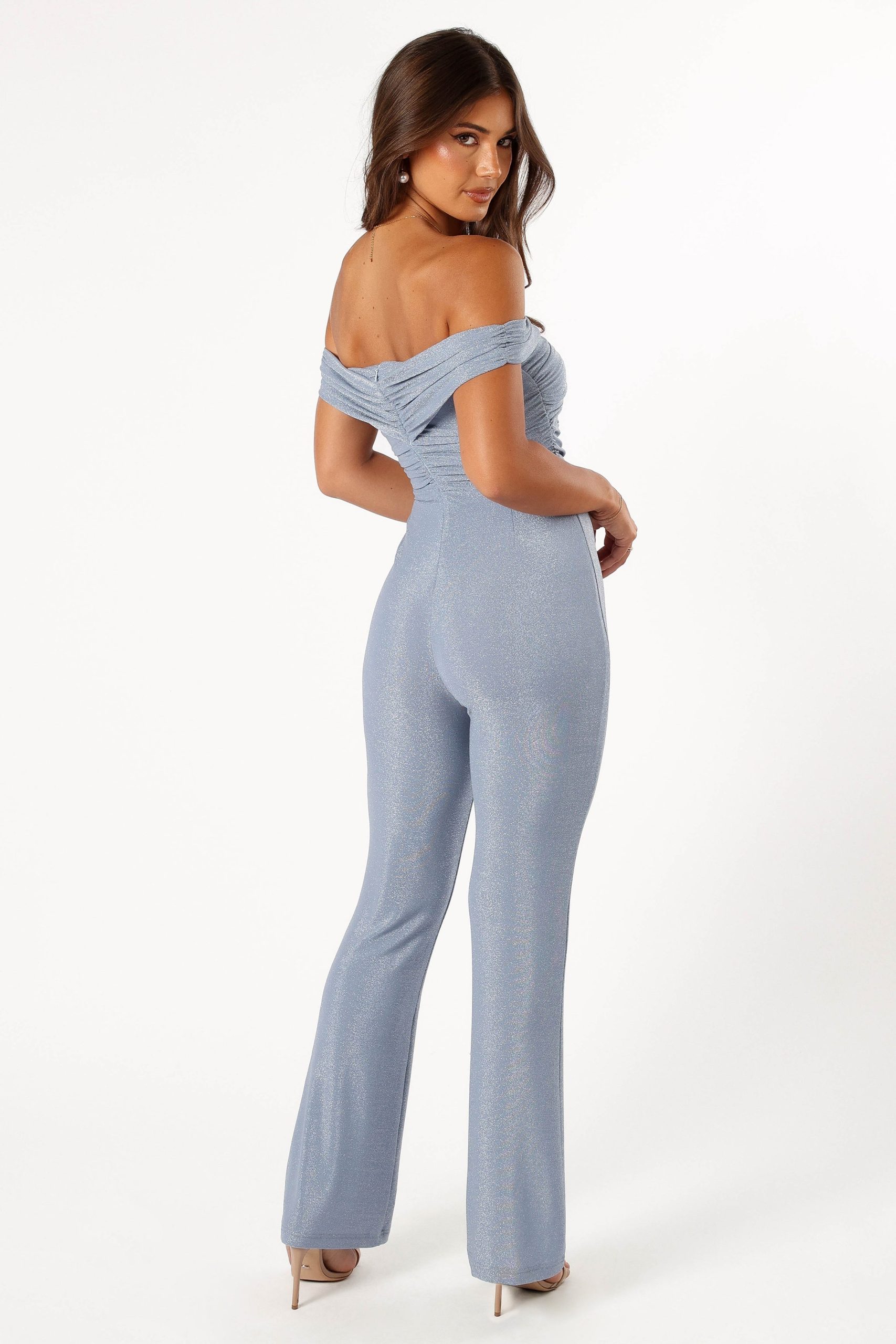 Sharnie Off Shoulder Jumpsuit - Blue - Image 8