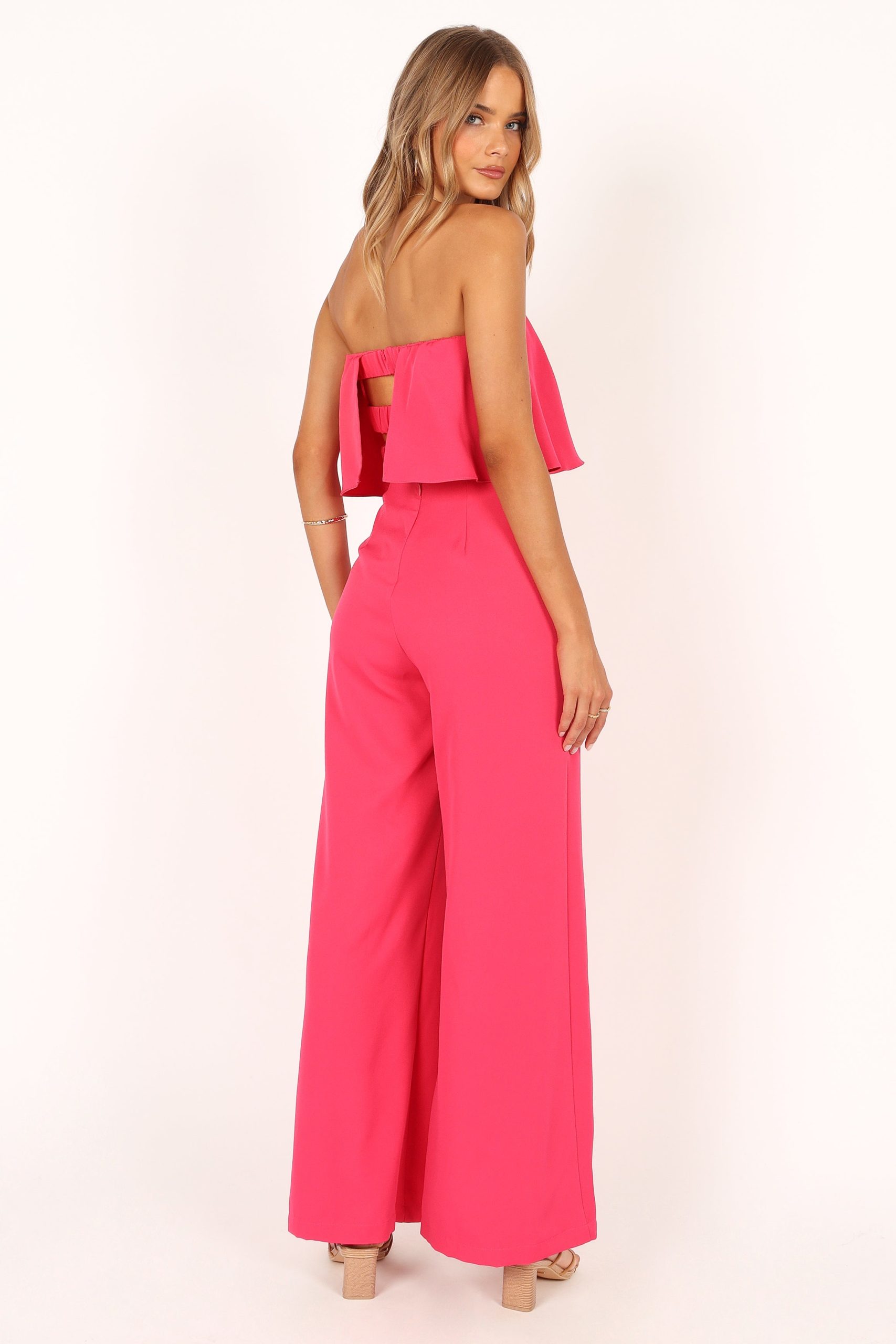 Sonny Strapless Jumpsuit - Hot Pink - Image 5