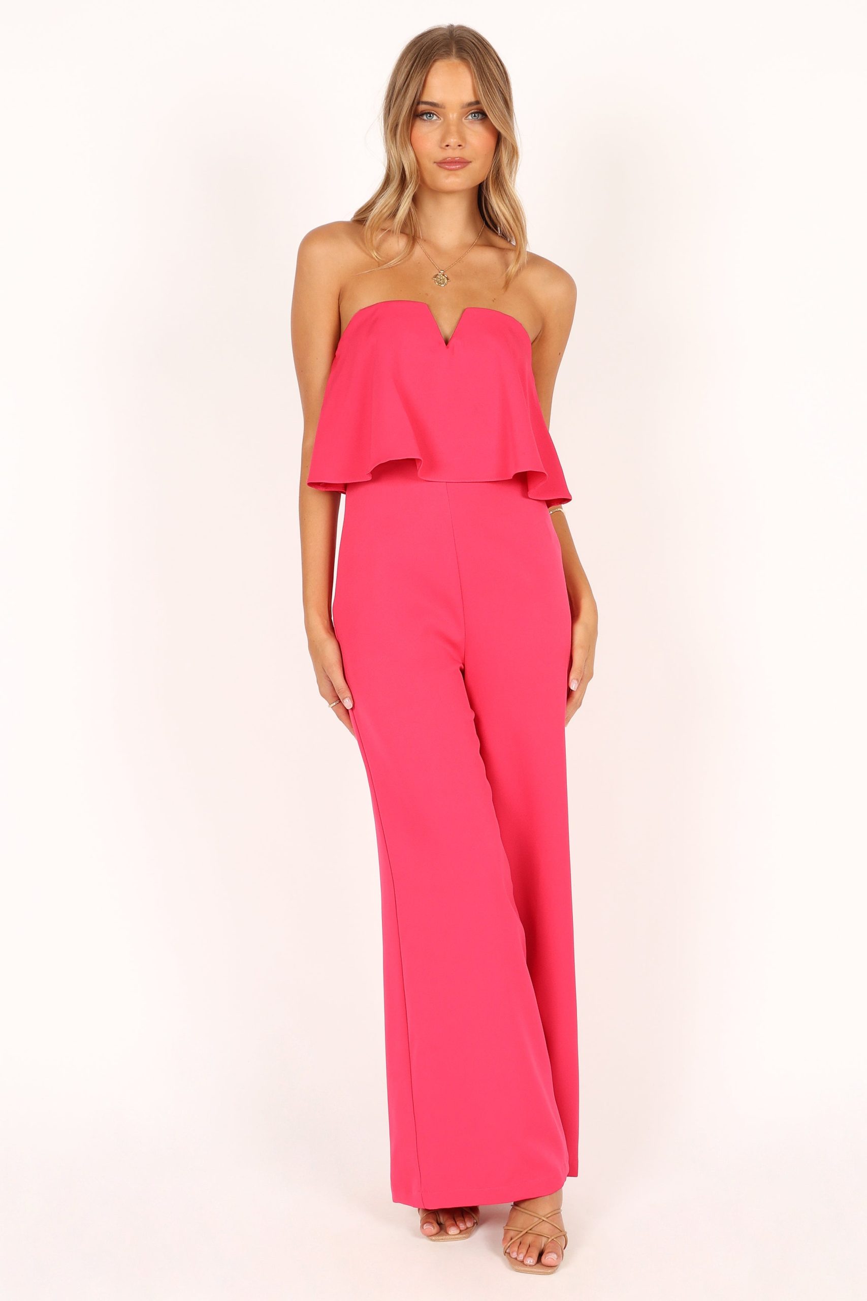Sonny Strapless Jumpsuit - Hot Pink - Image 6