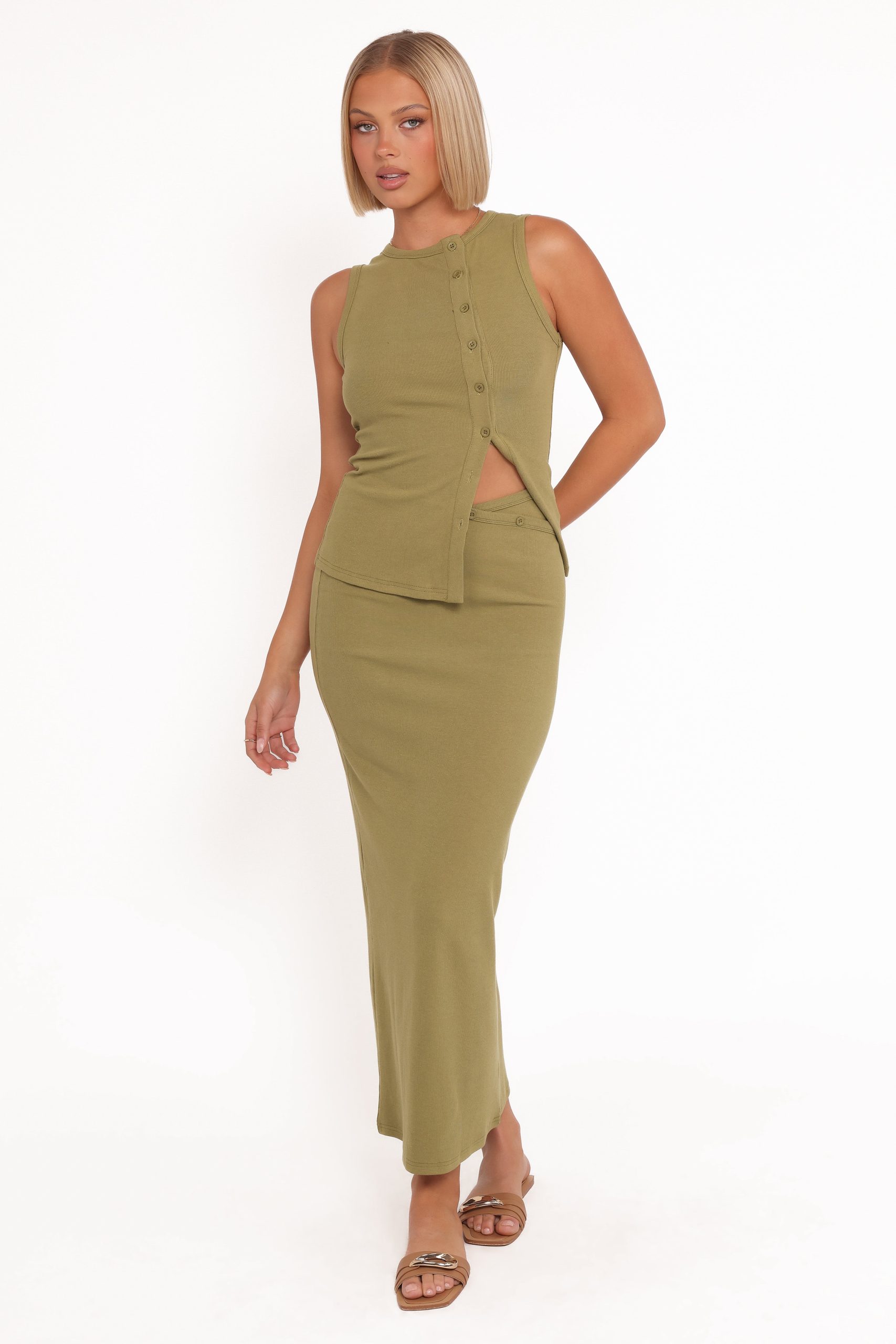 Adeline Two Piece Set - Olive Green - Image 5