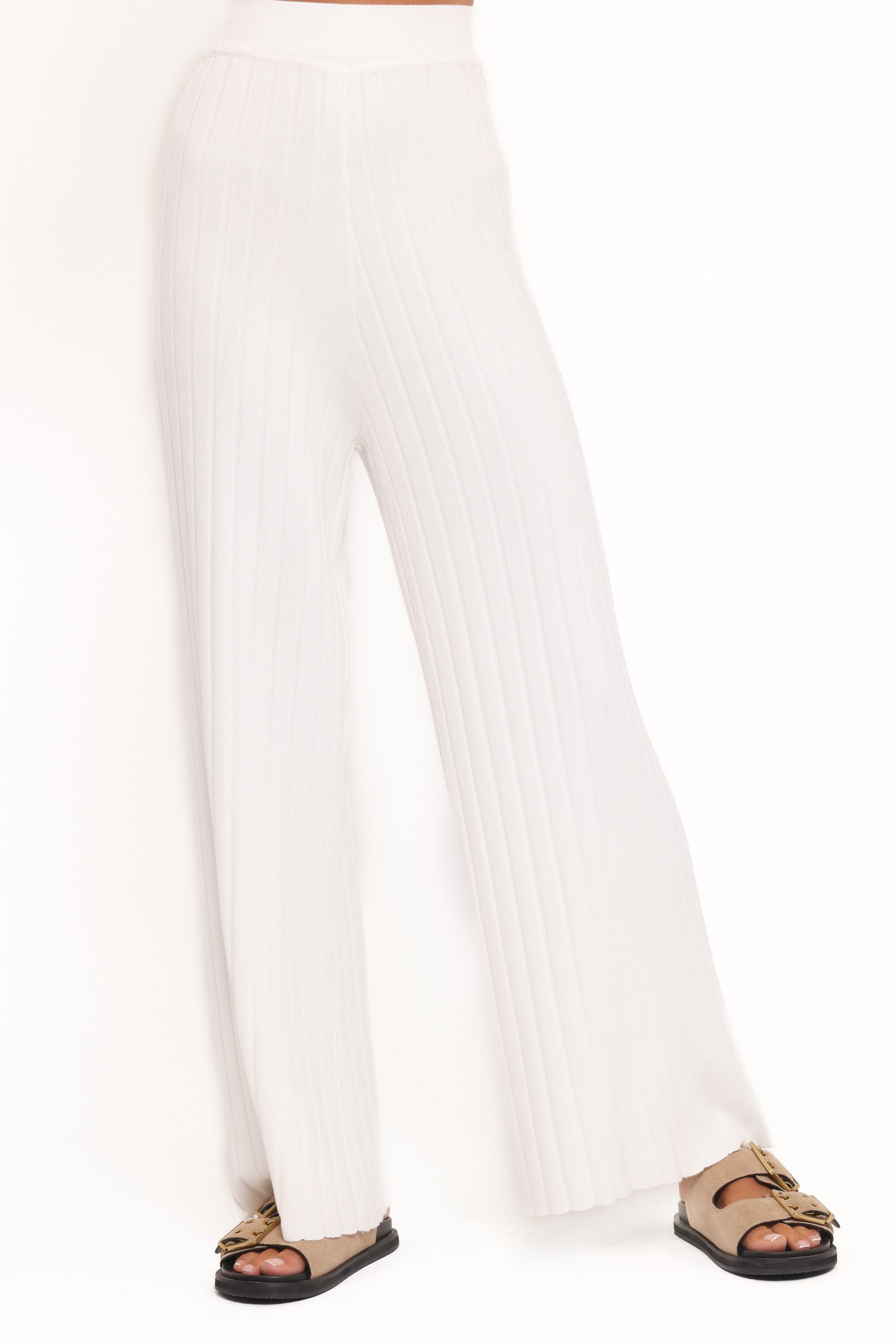 Alix Ribbed Knit Set - Cream - Image 6