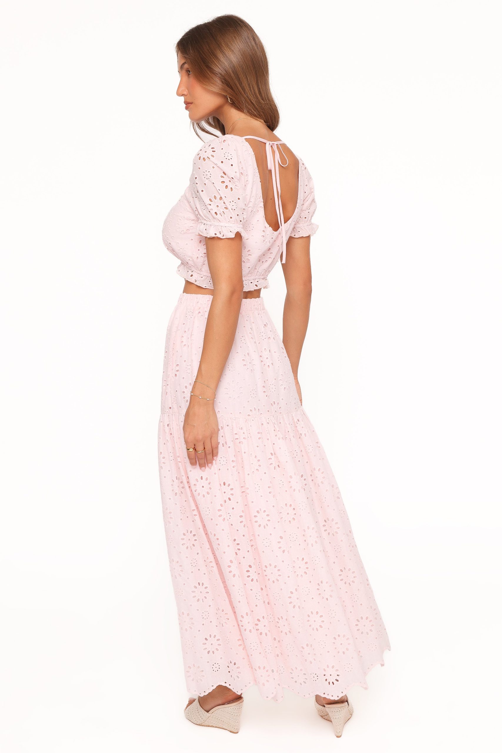Angelina Skirt Set - Pink Broiderie - Image 5