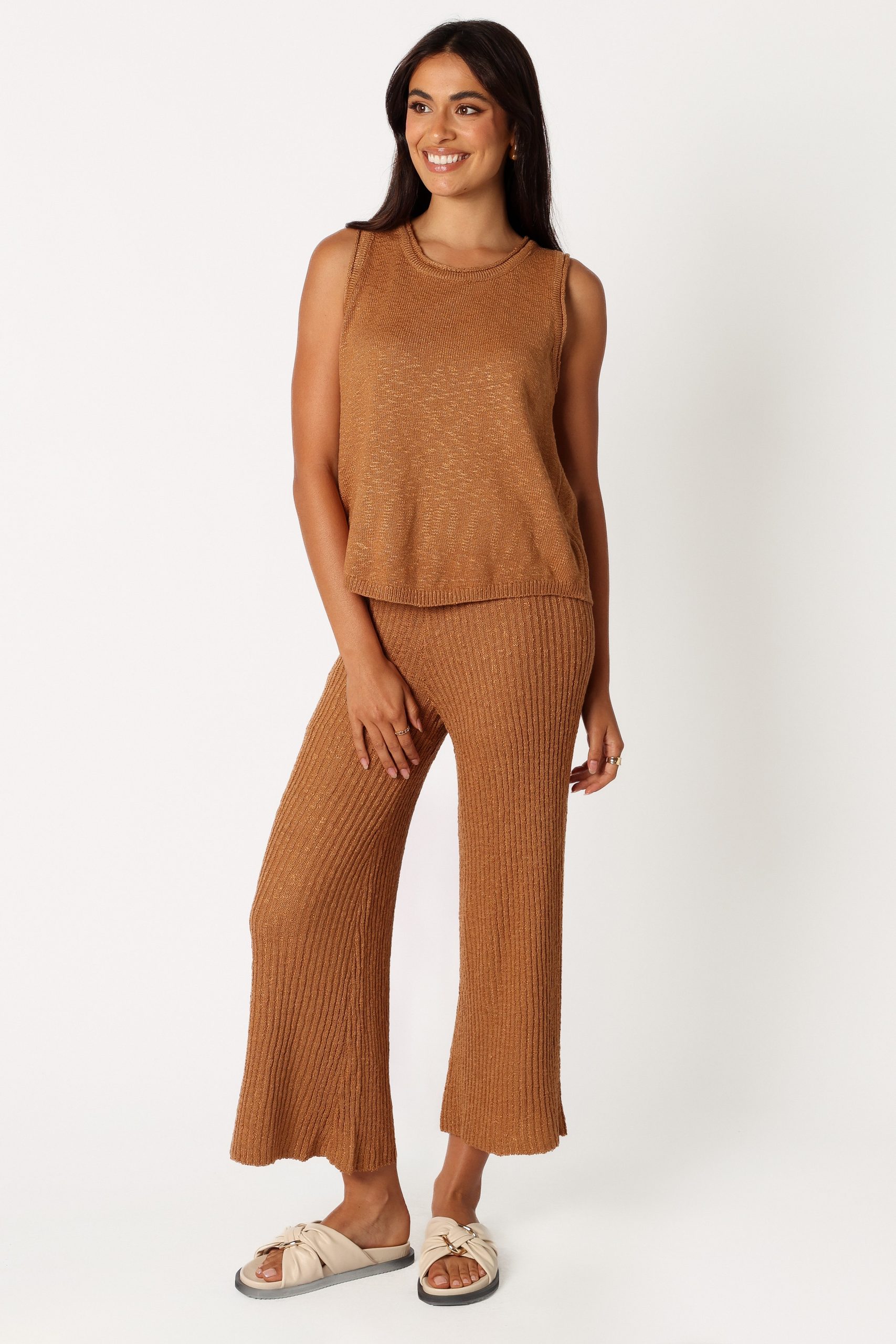 Anna Knitted Set - Brown - Image 2