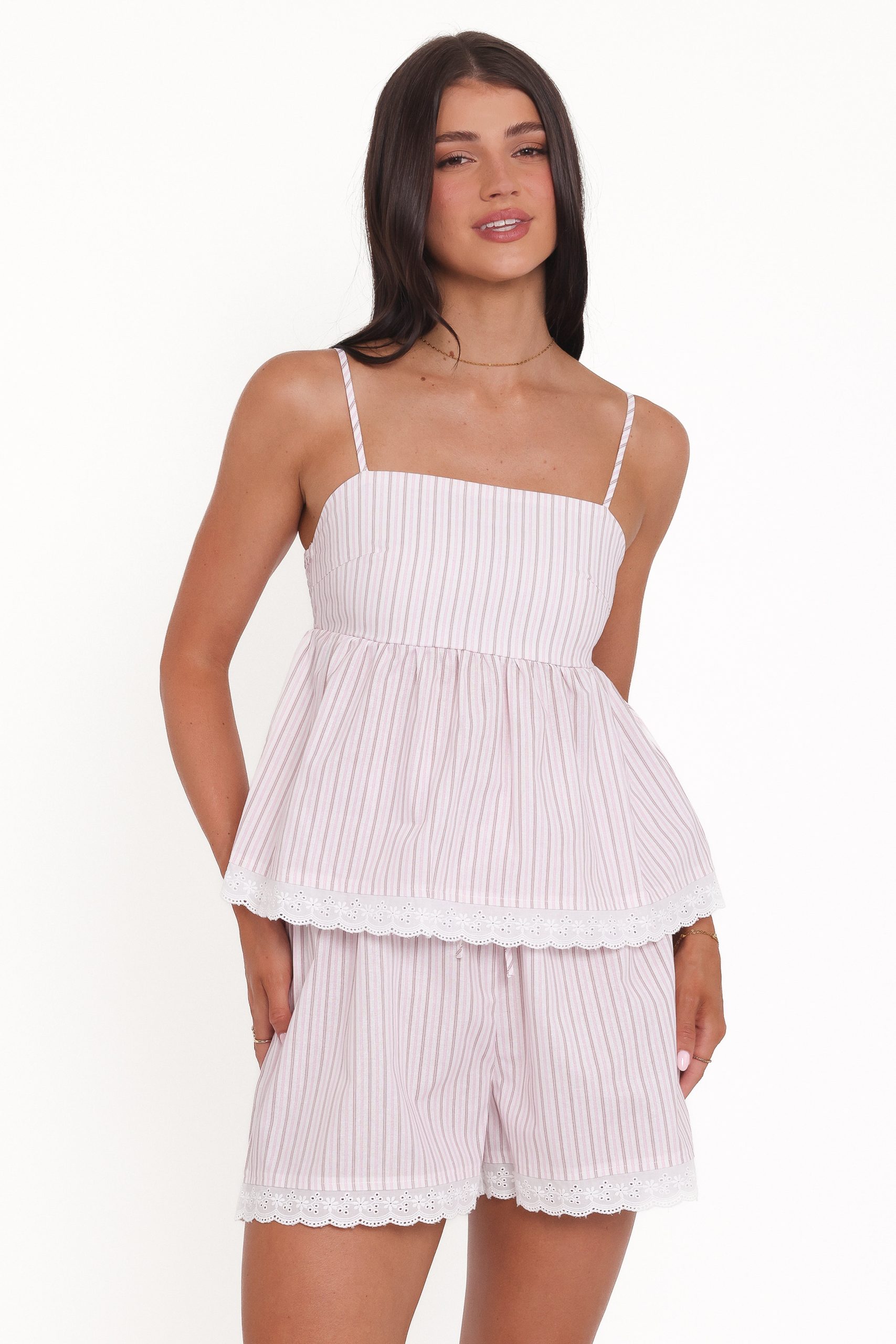 Bridie Short Set - Pink Stripe