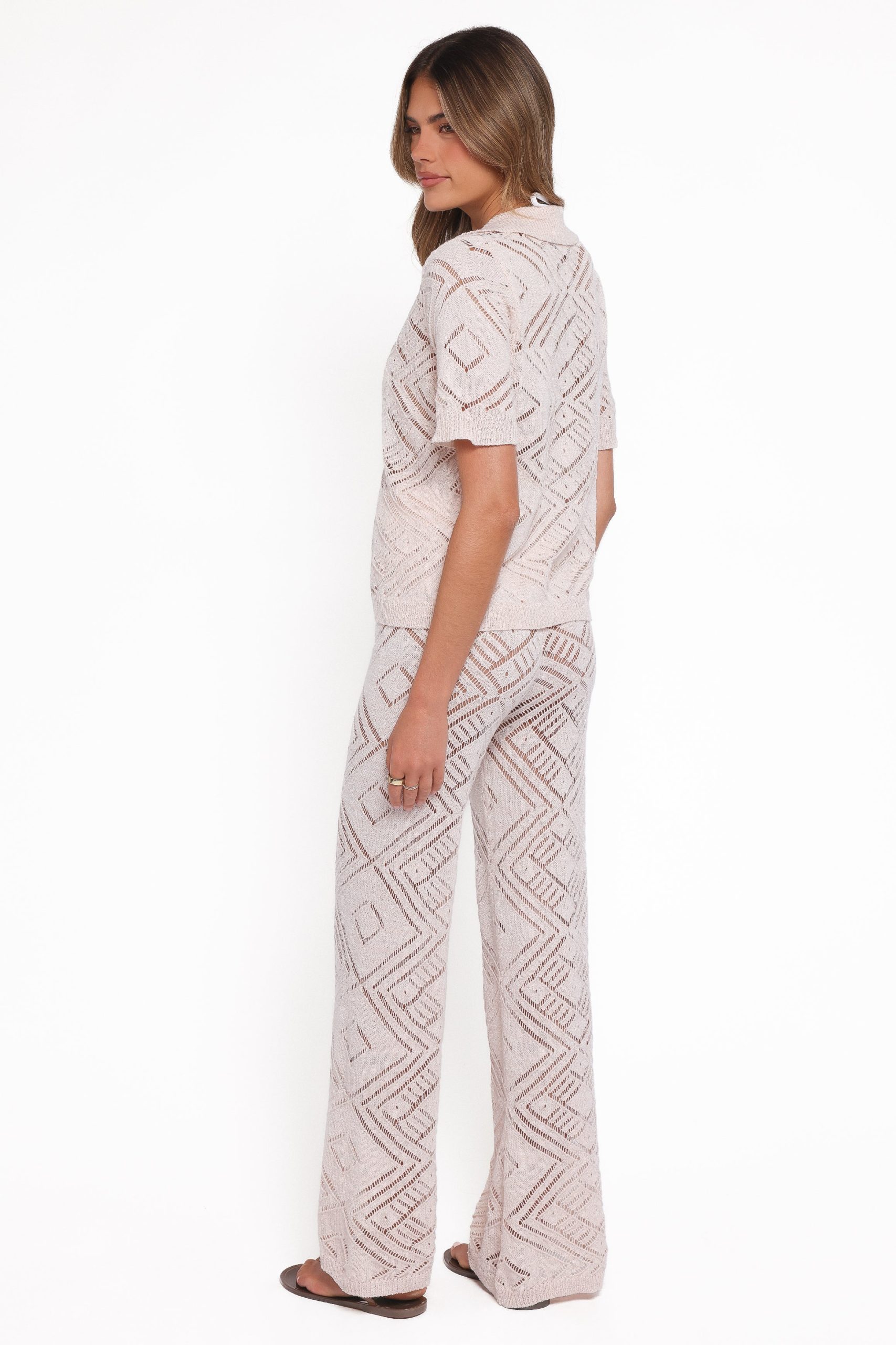 Briony Knit Pant Set - Cream - Image 6