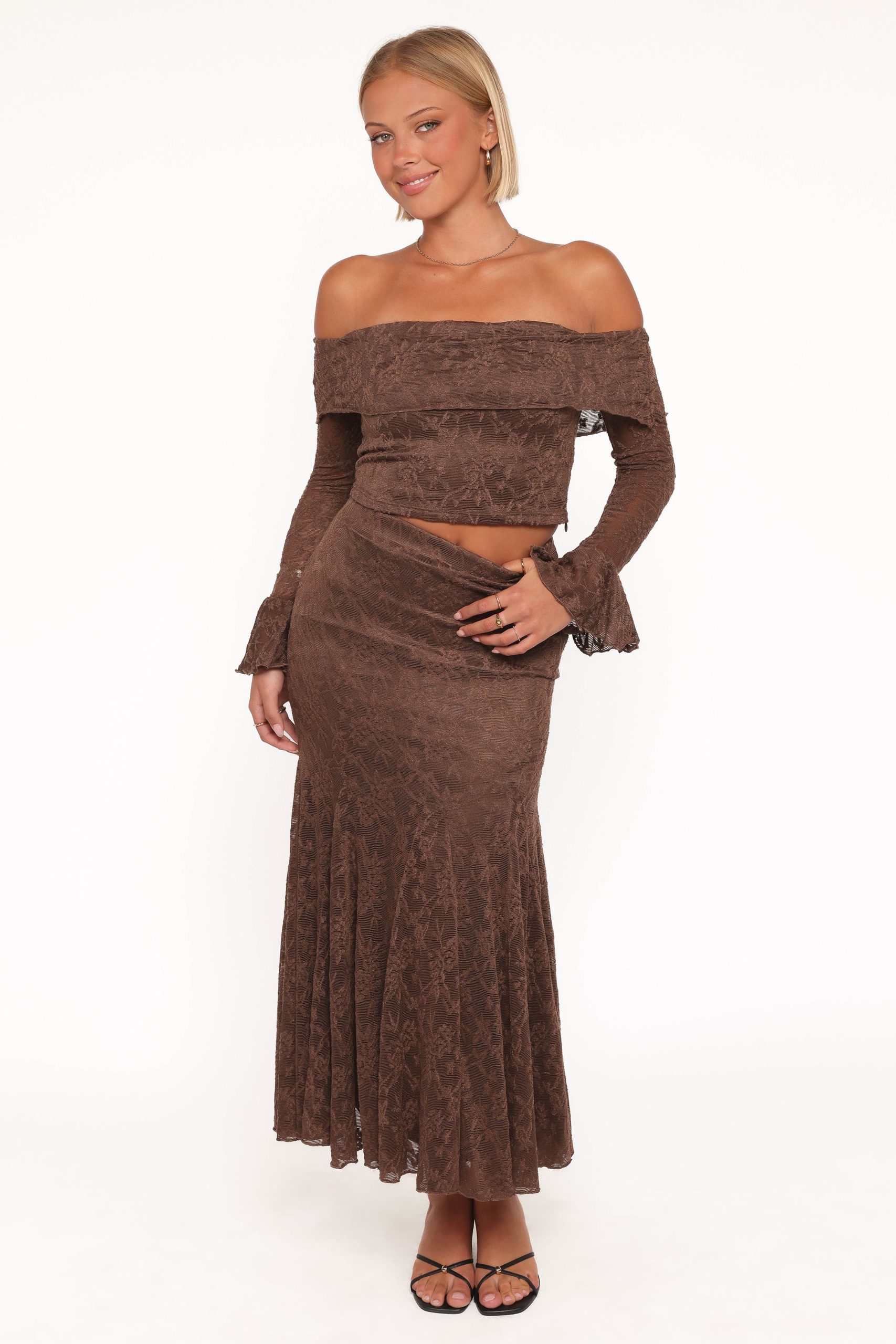 Bromley Lace Skirt Set - Brown - Image 7
