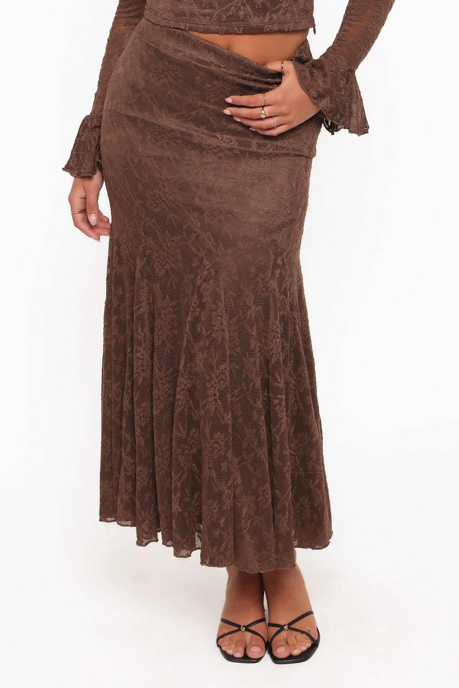 Bromley Lace Skirt Set - Brown - Image 6