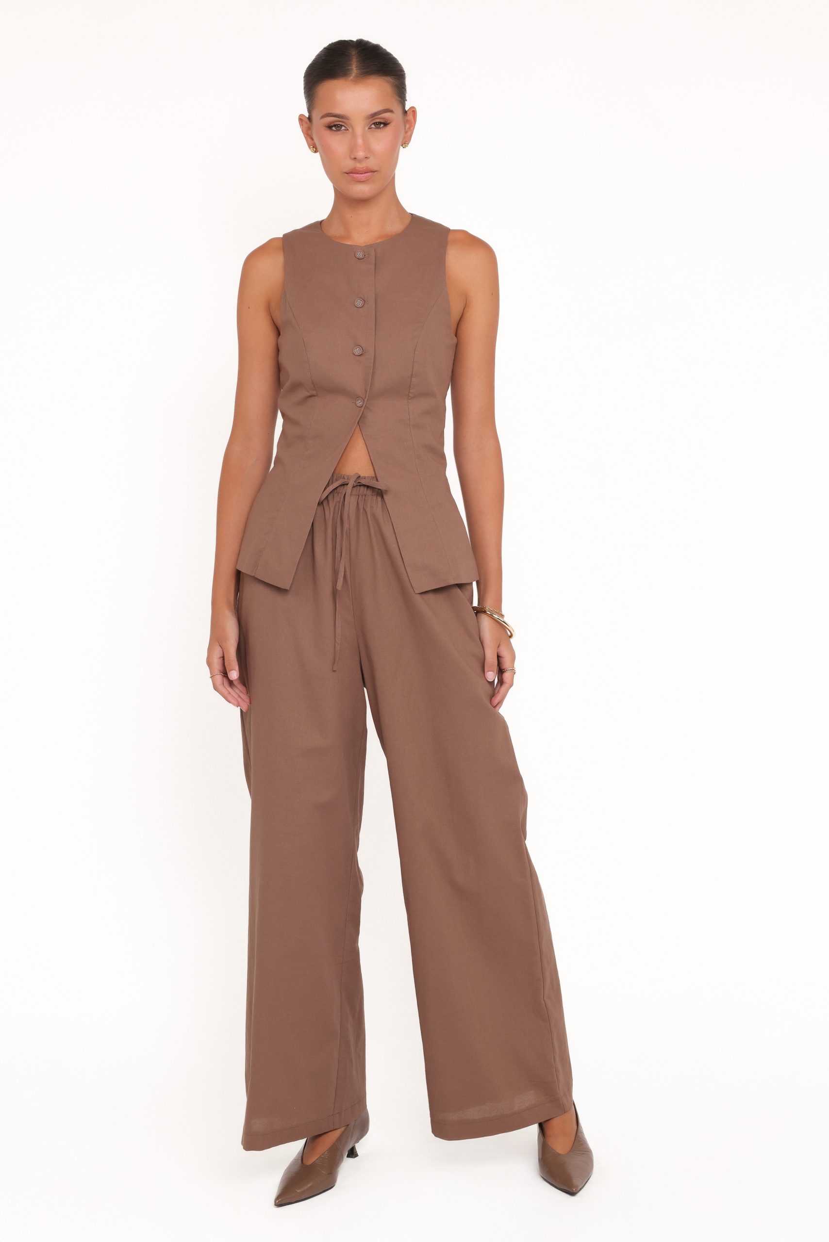 Caitlin Pant Set - Brown - Image 2