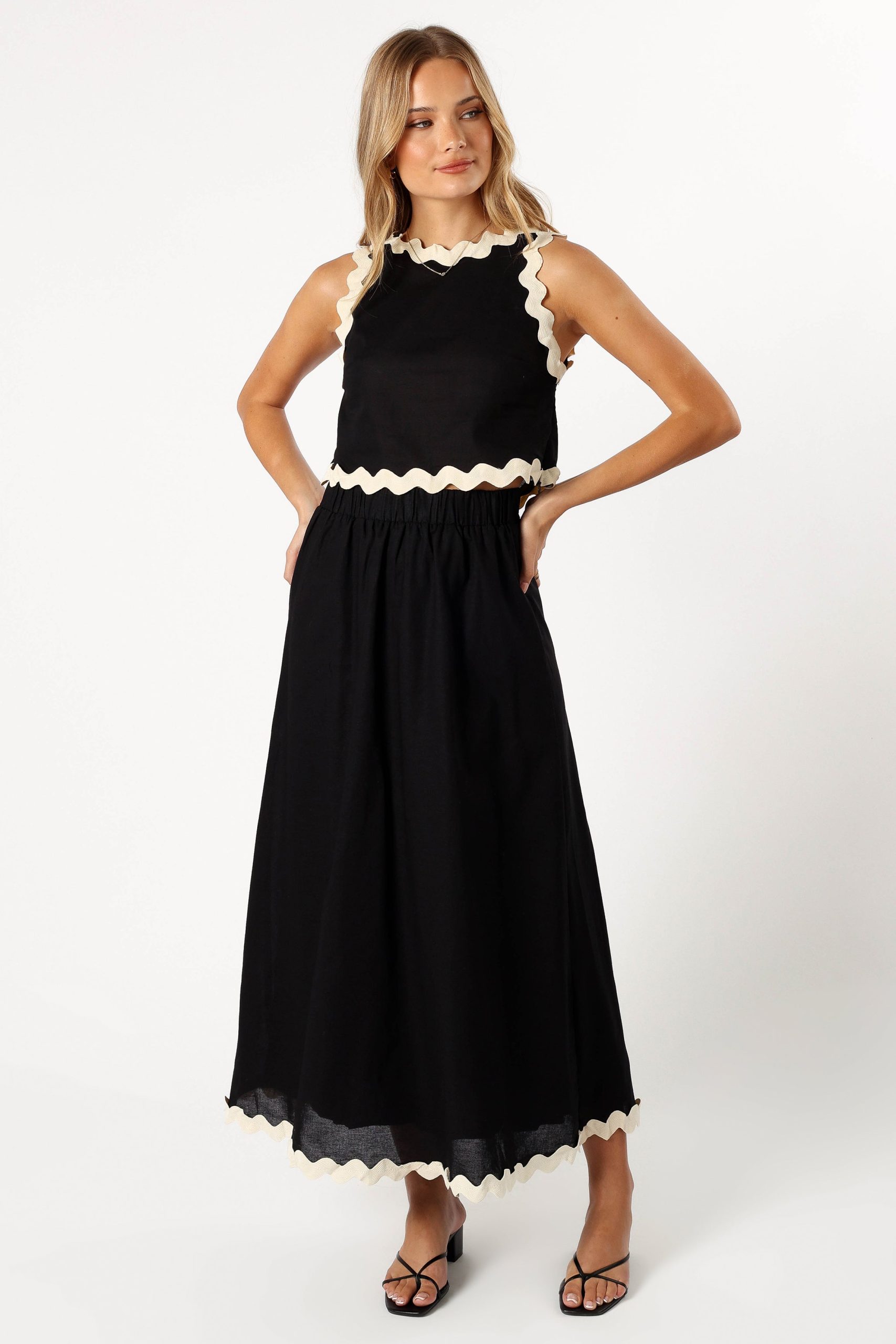 Chrissy Two Piece Set - Black Cream - Image 2