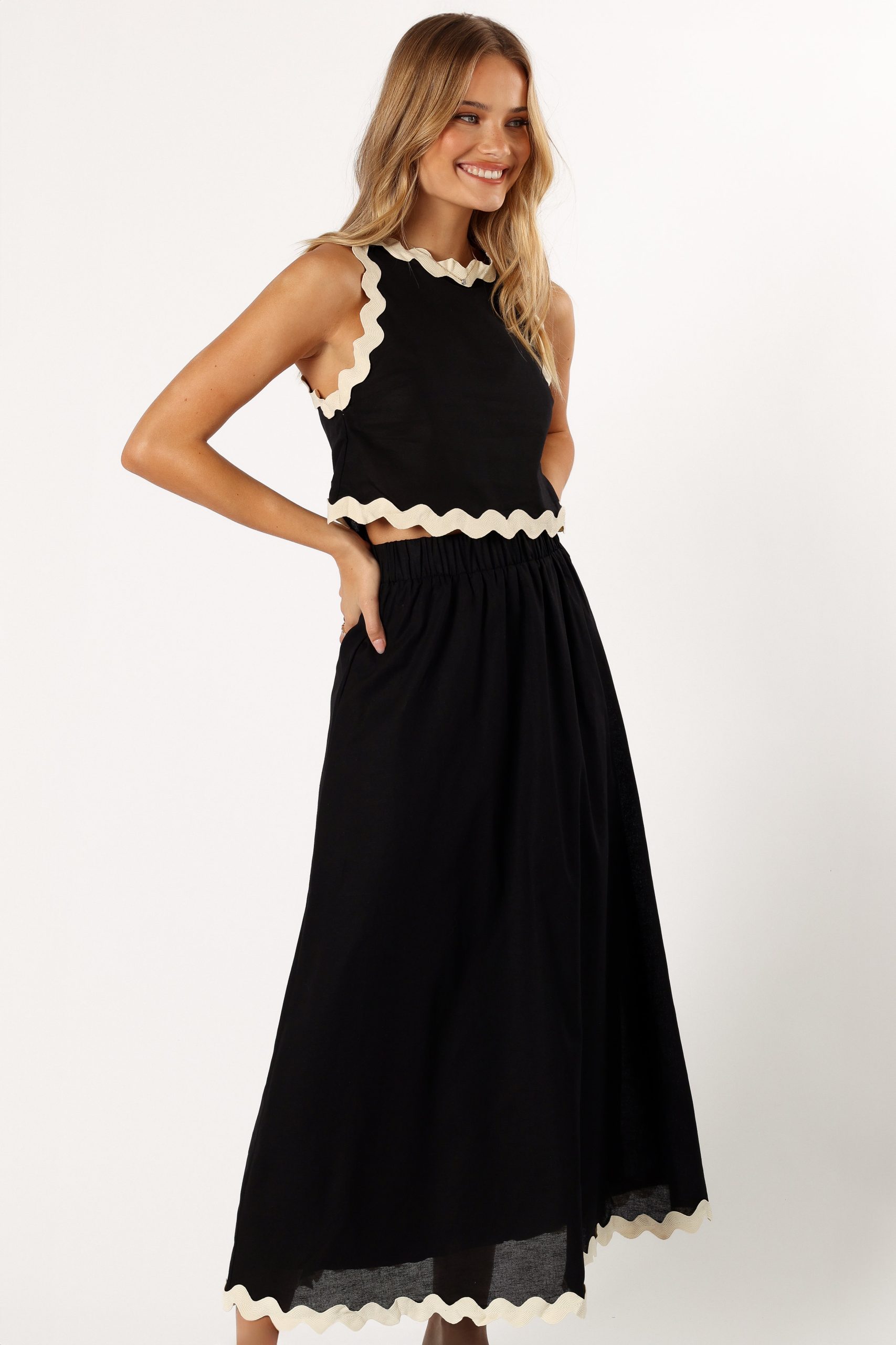 Chrissy Two Piece Set - Black Cream - Image 5