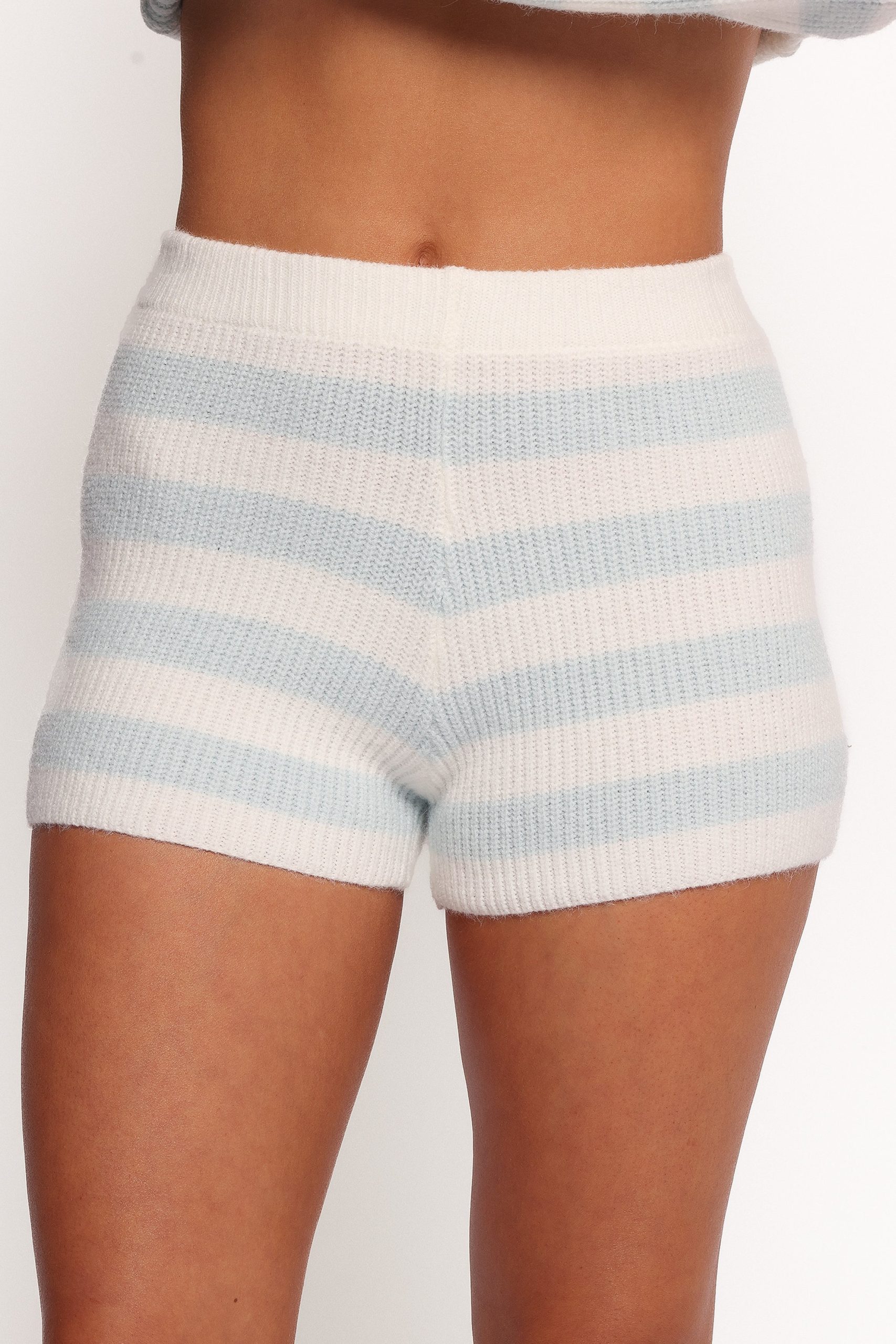 Ciaran Knitted Short Set - Cream Blue - Image 5