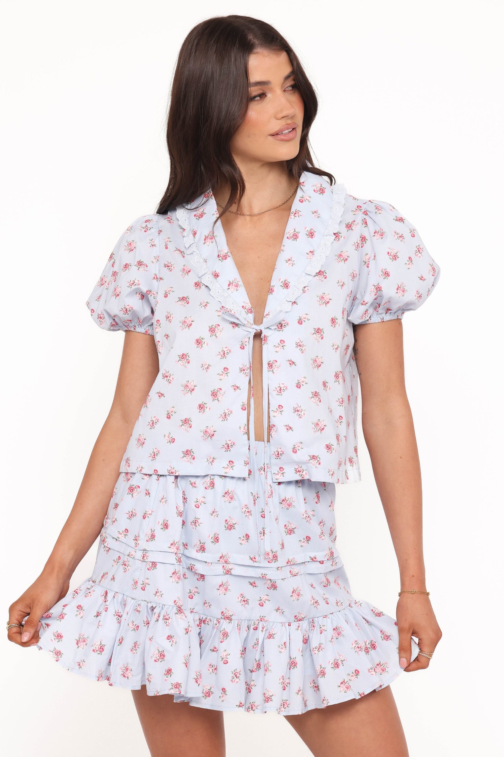 Courtney Skirt Set - Blue