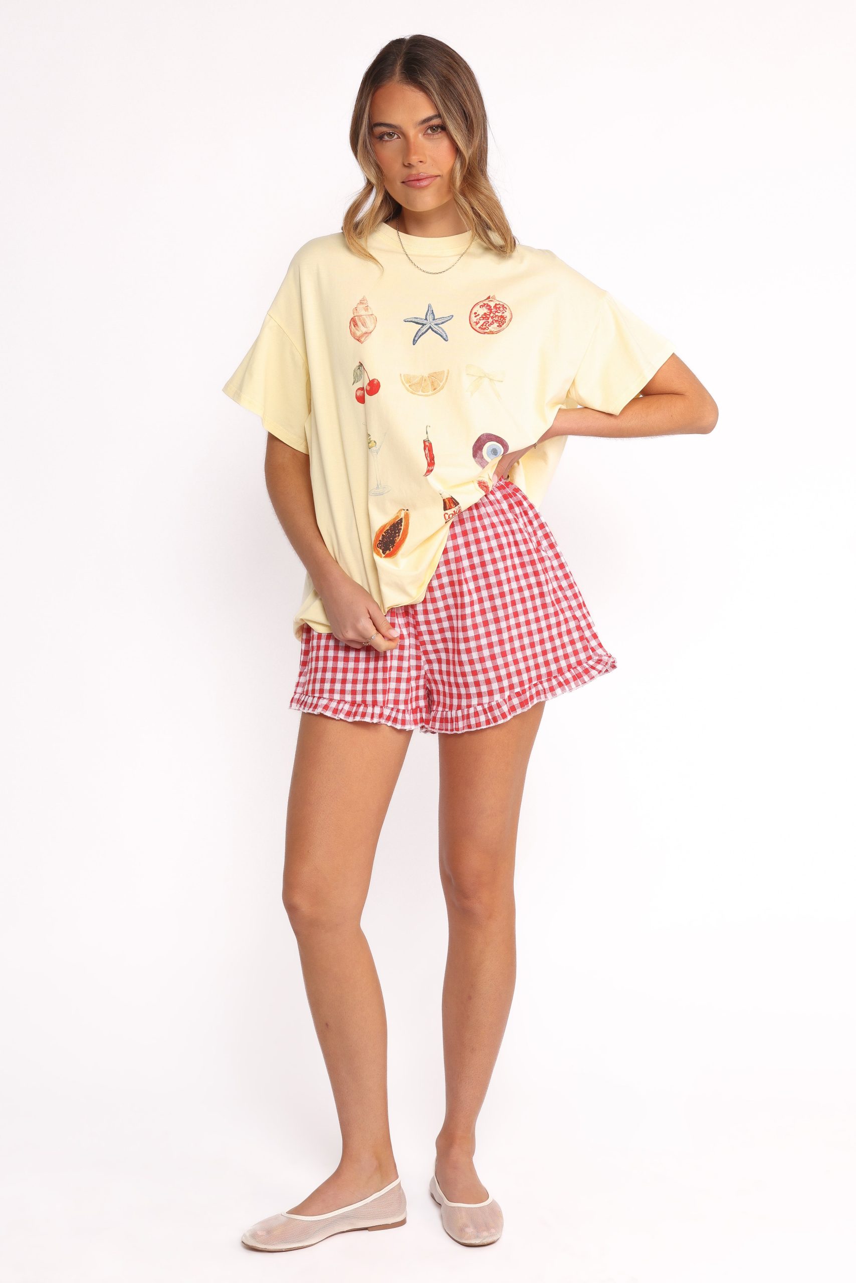 Daphne Short Set - Yellow Red Gingham - Image 7