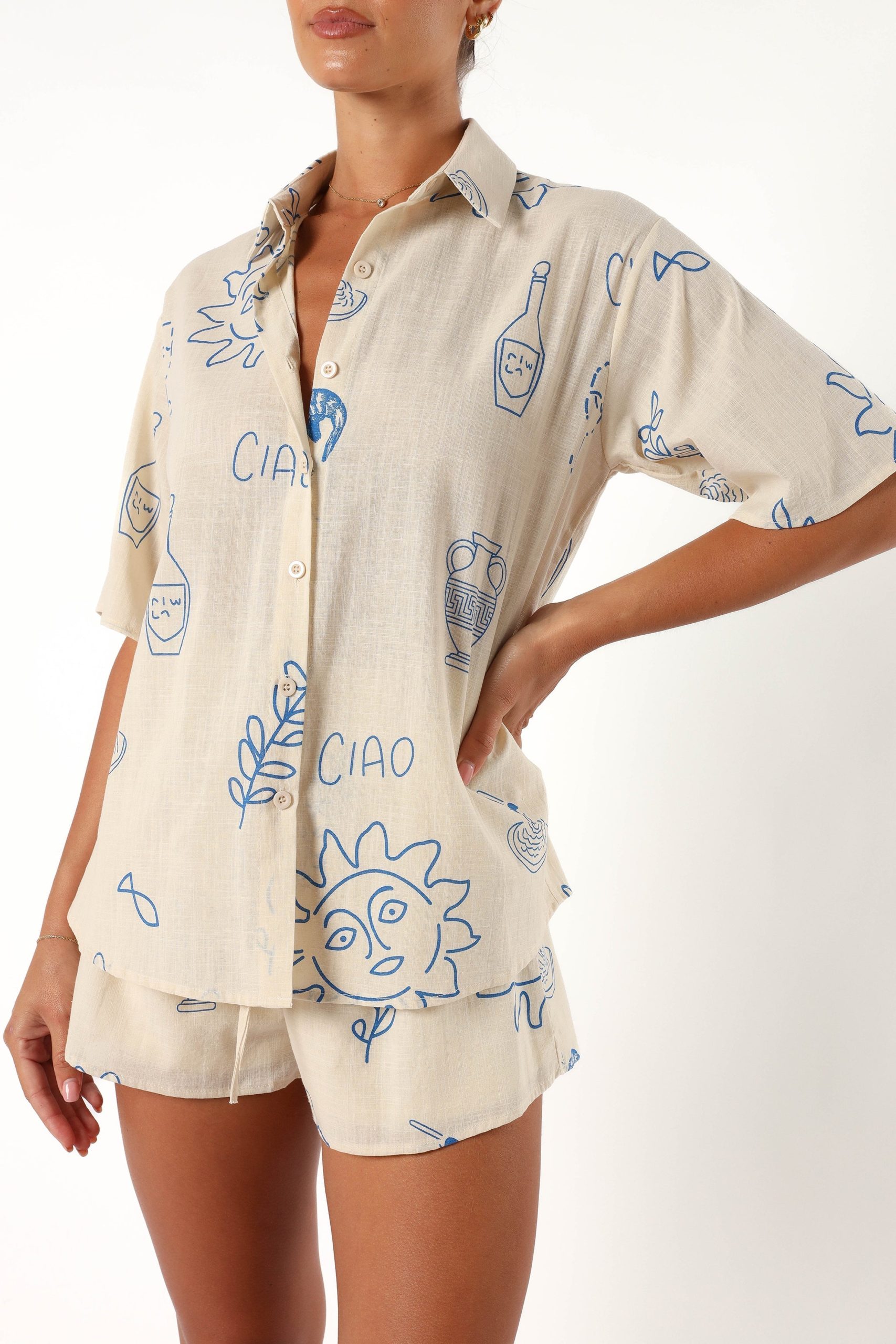 Davey Short Set - Cream Blue - Image 9