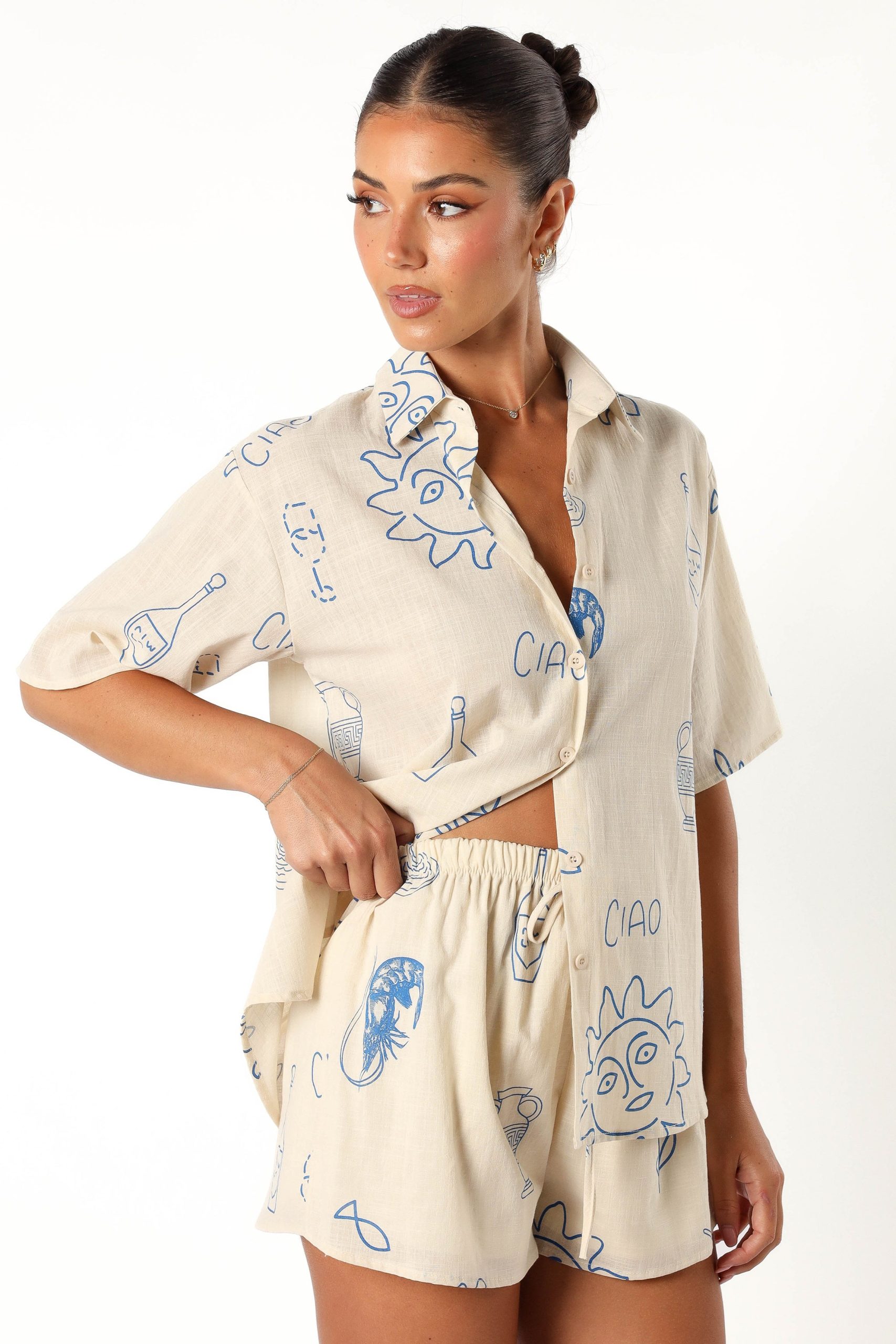 Davey Short Set - Cream Blue - Image 5