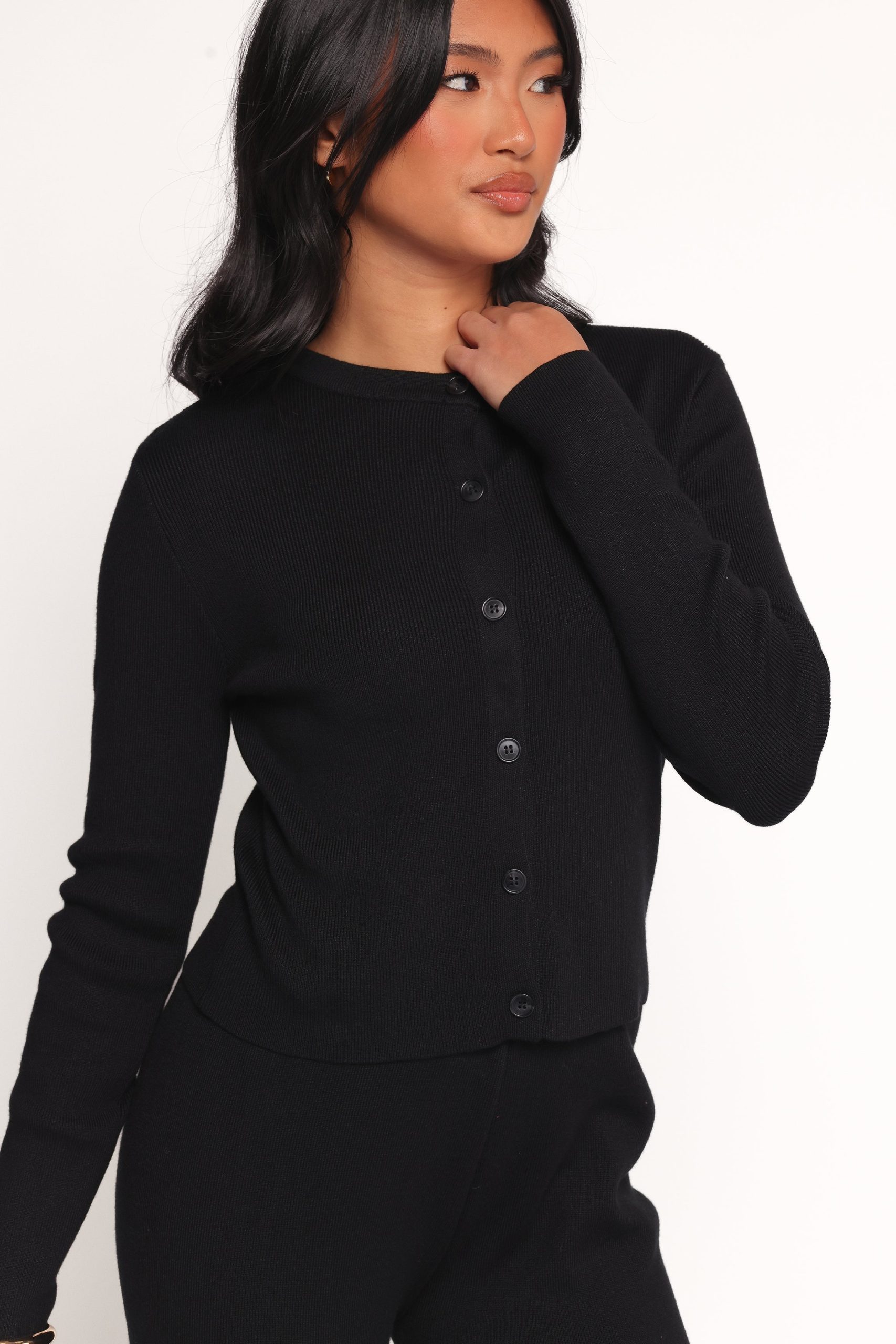 Elliot Knitted Pant Set - Black - Image 2