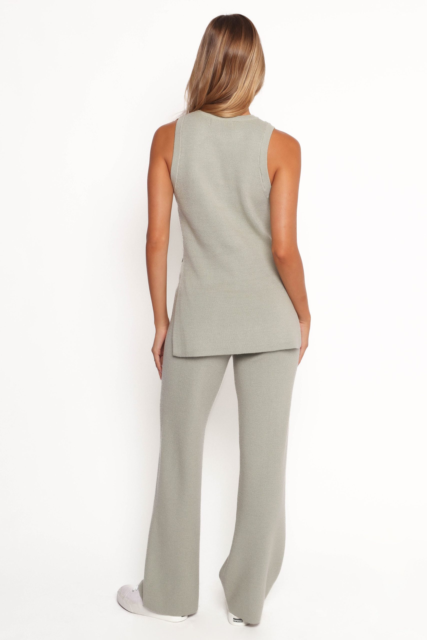 Ellory Knitted Pants Set - Light Sage - Image 4