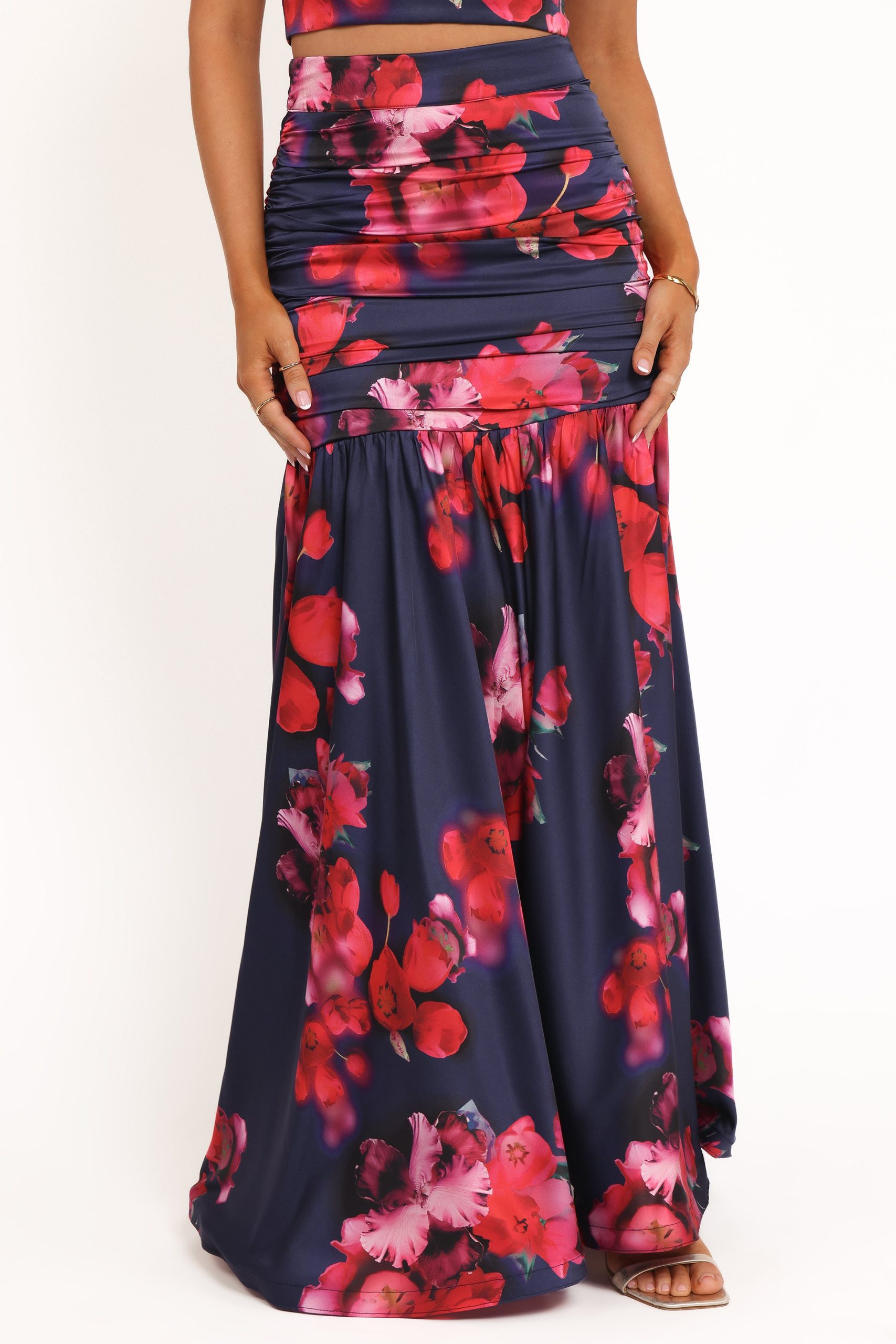 Freda Halter Skirt Set - Navy Floral - Image 7