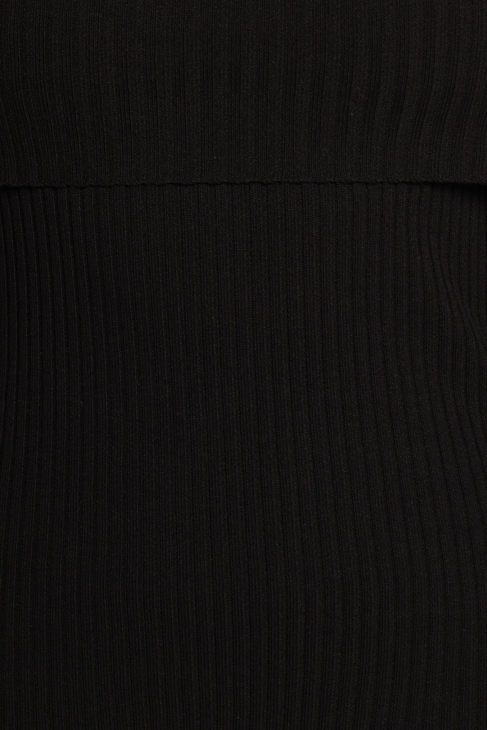 Gindie Ribbed Knit Off The Shoulder Pant Set - Black - Image 7