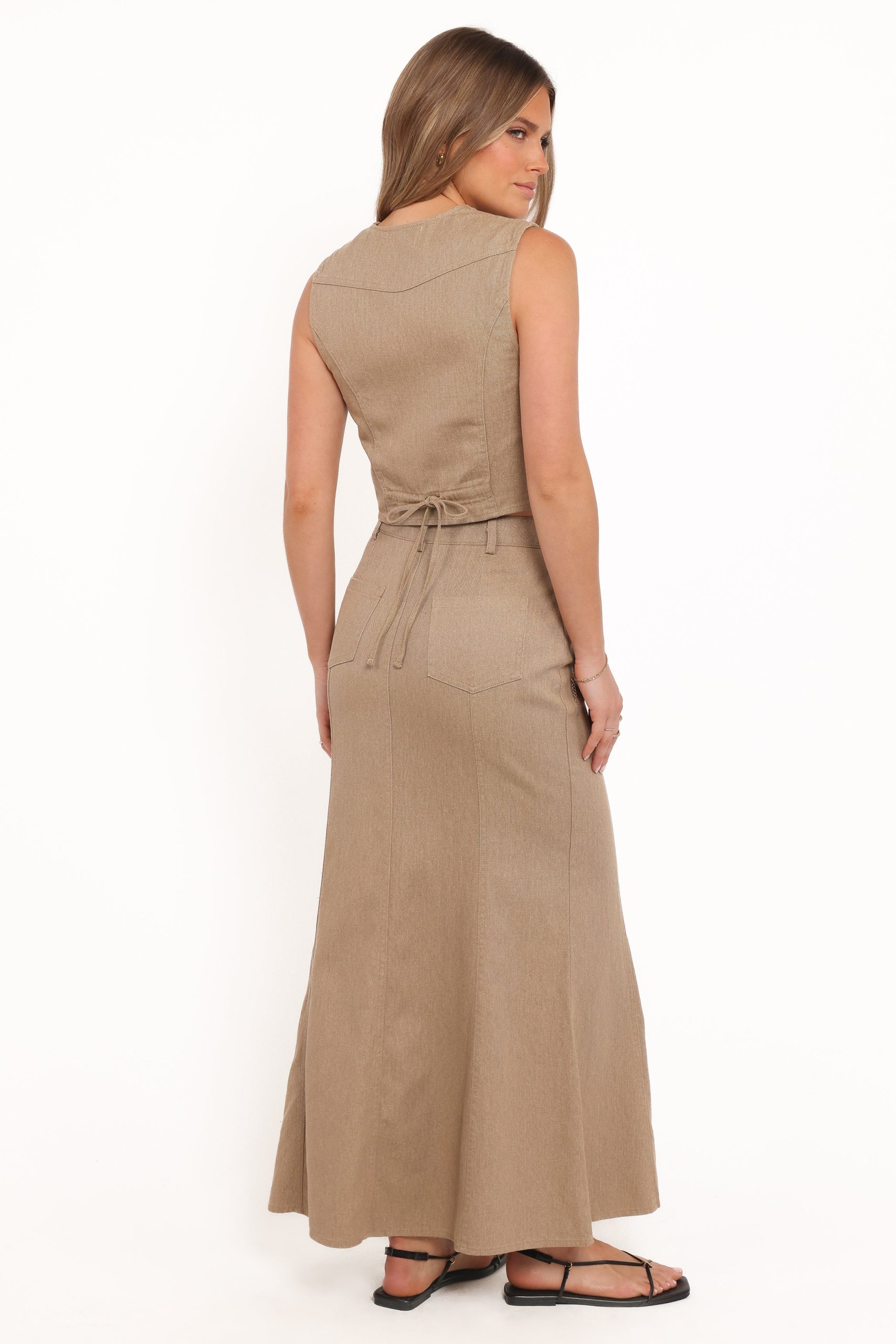 Giselle Skirt Set - Beige - Image 3