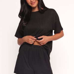 Granger Knit Short Set - Black