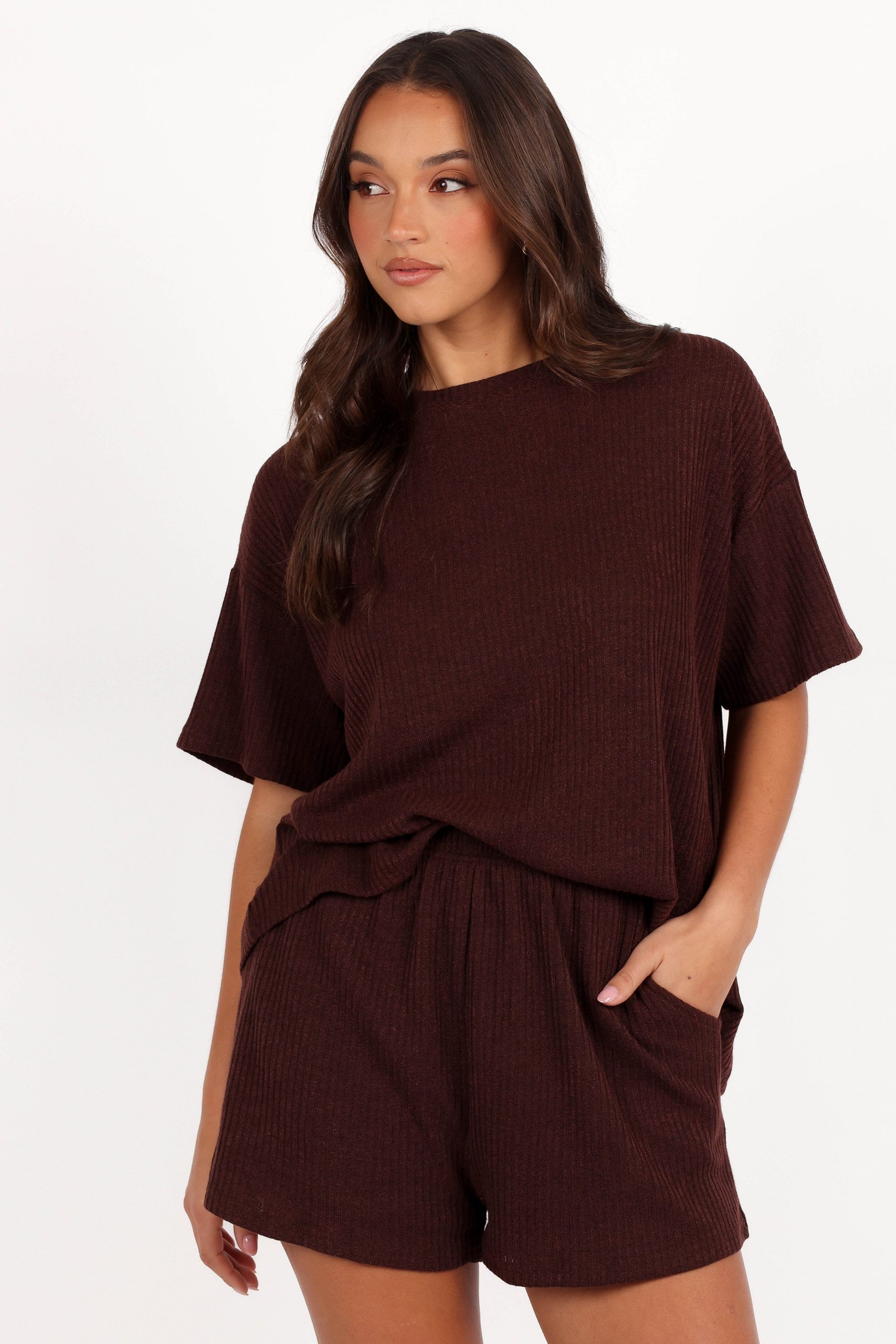 Granger Knit Short Set - Chocolate Brown - Image 3