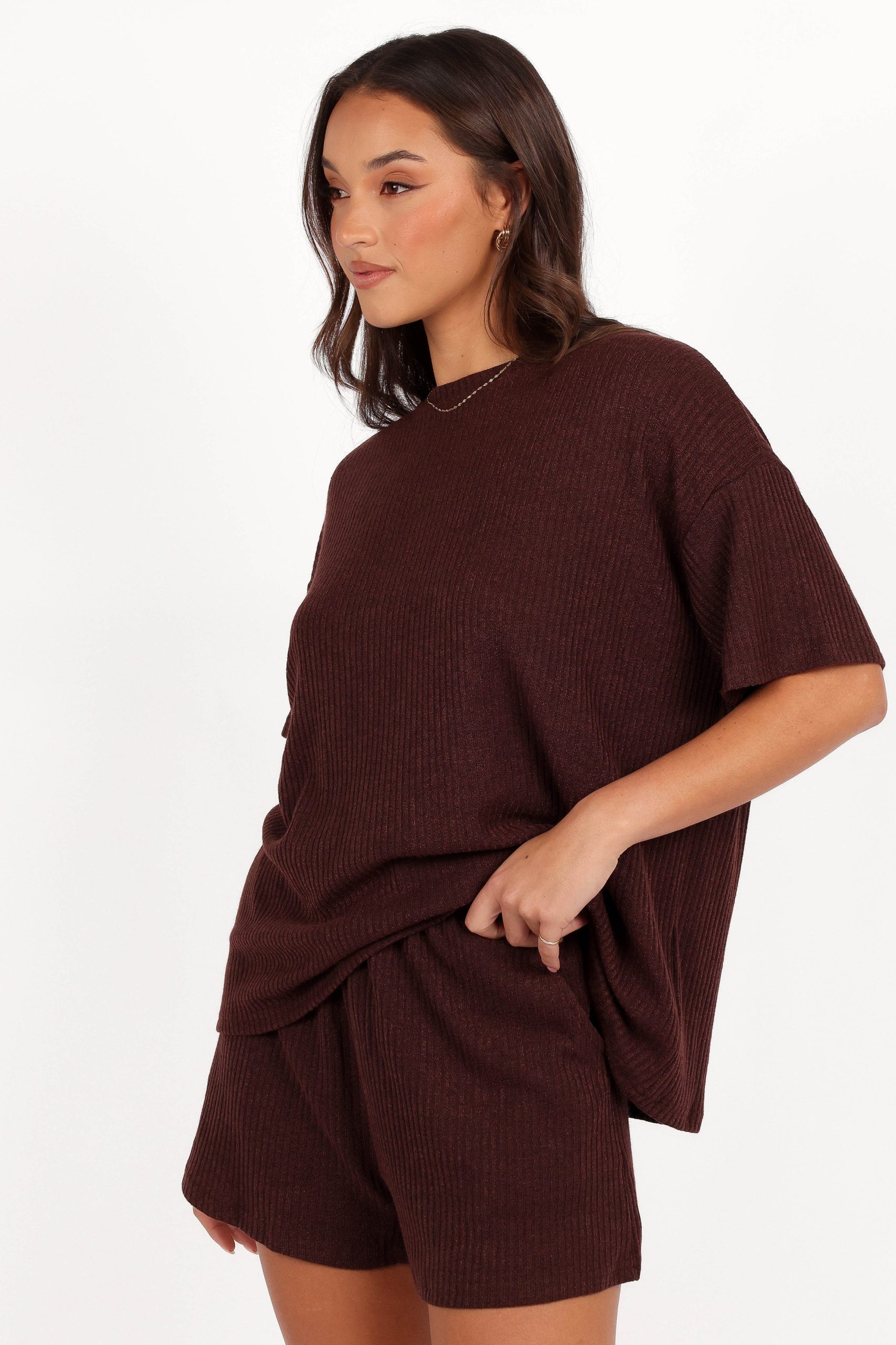 Granger Knit Short Set - Chocolate Brown - Image 6