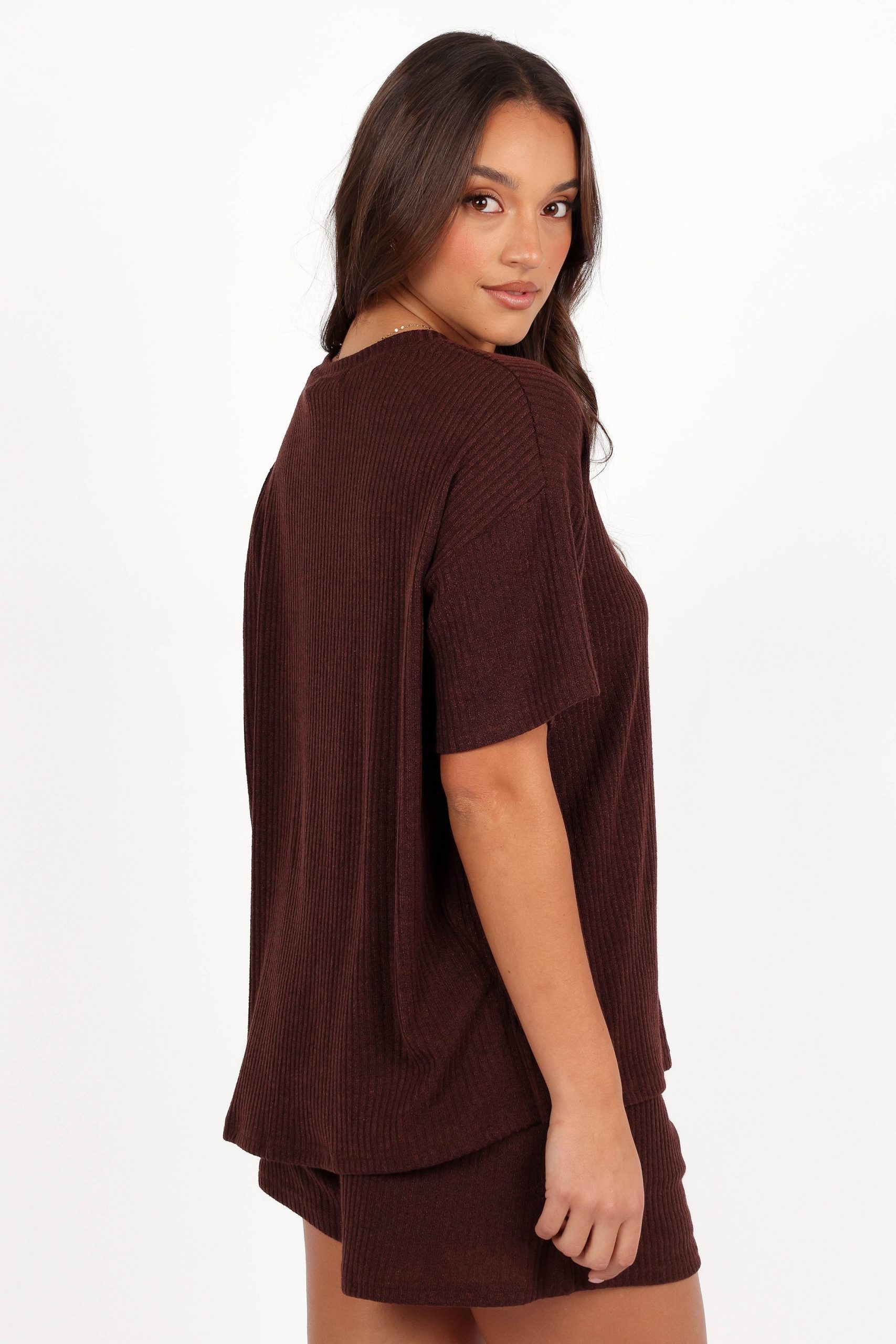 Granger Knit Short Set - Chocolate Brown - Image 7