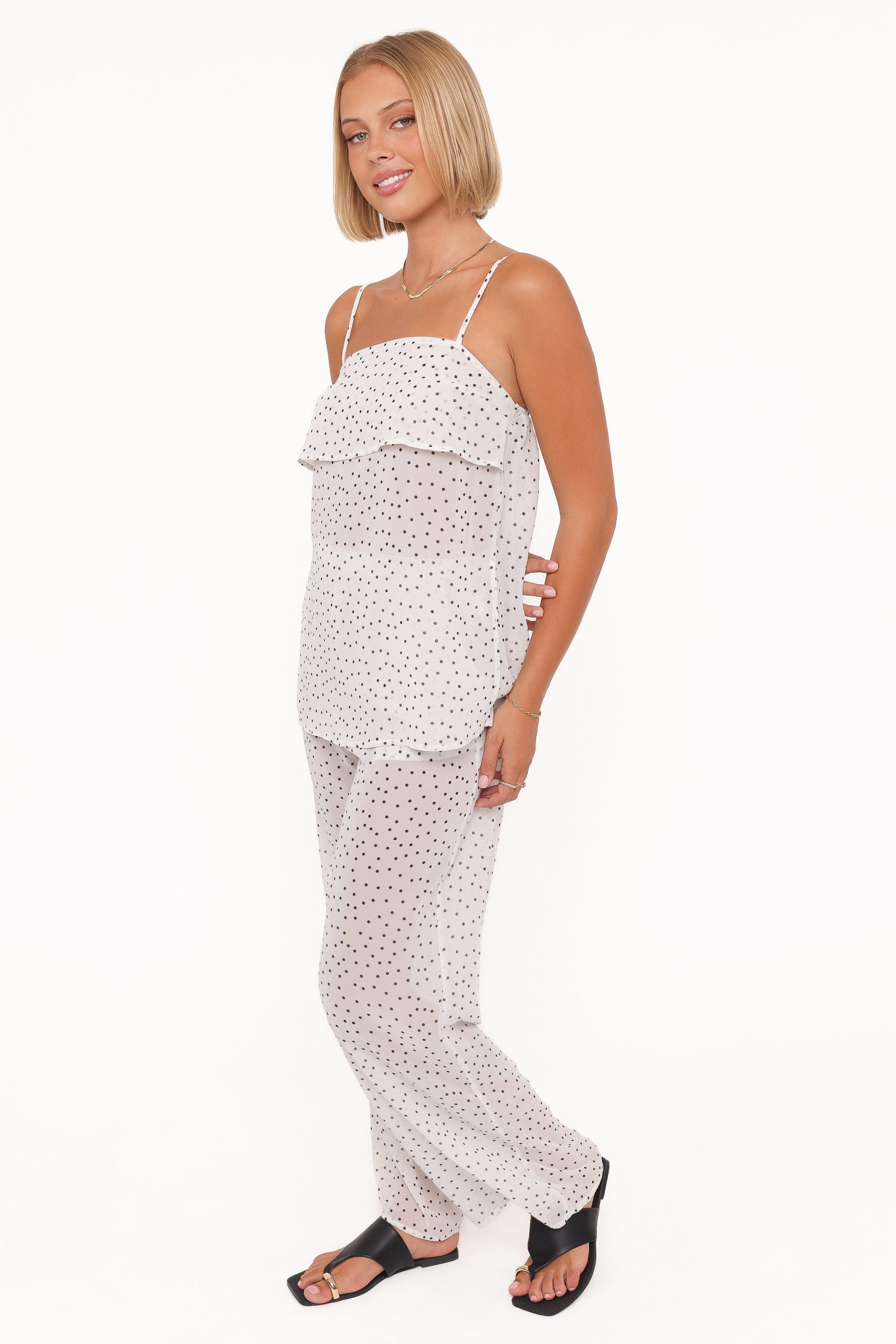 Hazel Pant Set - Cream Polka Dot - Image 3